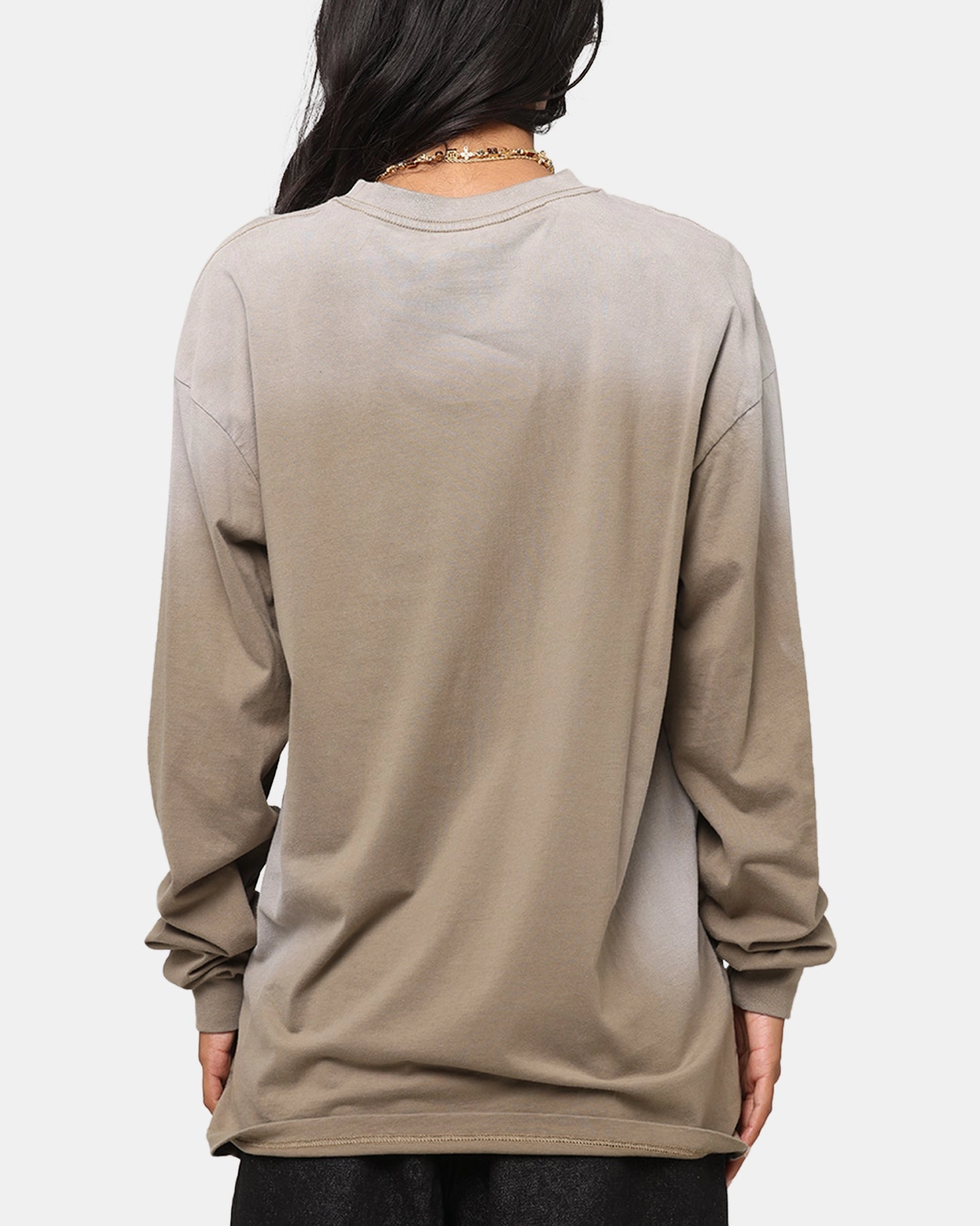 Soft and Stylish Tupac 2Pac Hem Vintage Long Sleeve T-Shirt Brown