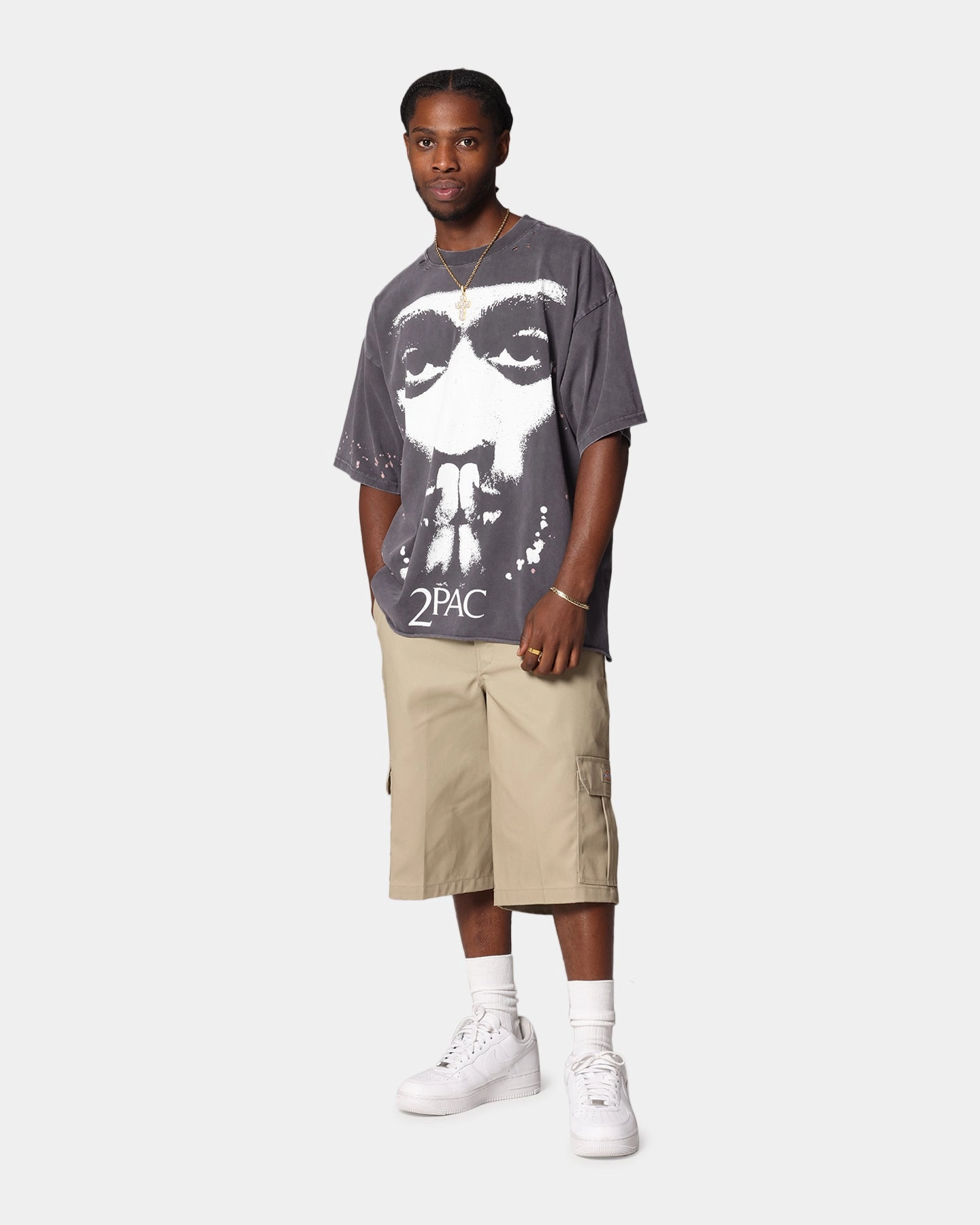 Essential Piece ThermoregulatingFabric Tupac Blessed T-Shirt Washed Black