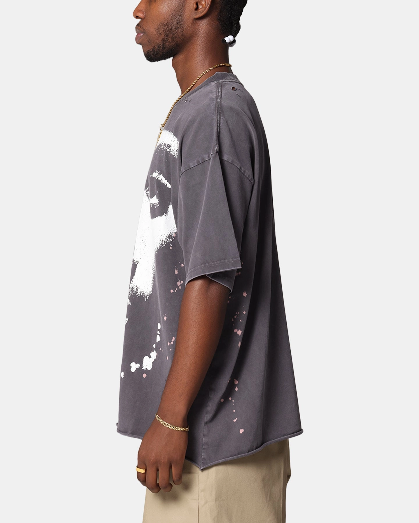 Simple Chic Weekend Trend Tupac Blessed T-Shirt Washed Black