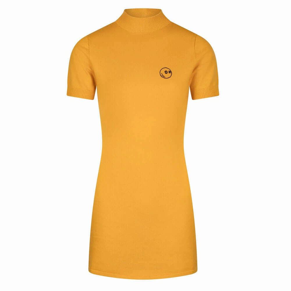 Decorative-Design Bow Soft Malbon Lauren II Golf Dress Gold - SS25 Women