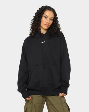 Nike Women's Sportswear Phoenix Fleece Oversized Pullover Hoodie Black/Sail Temperature Regulating Impact
