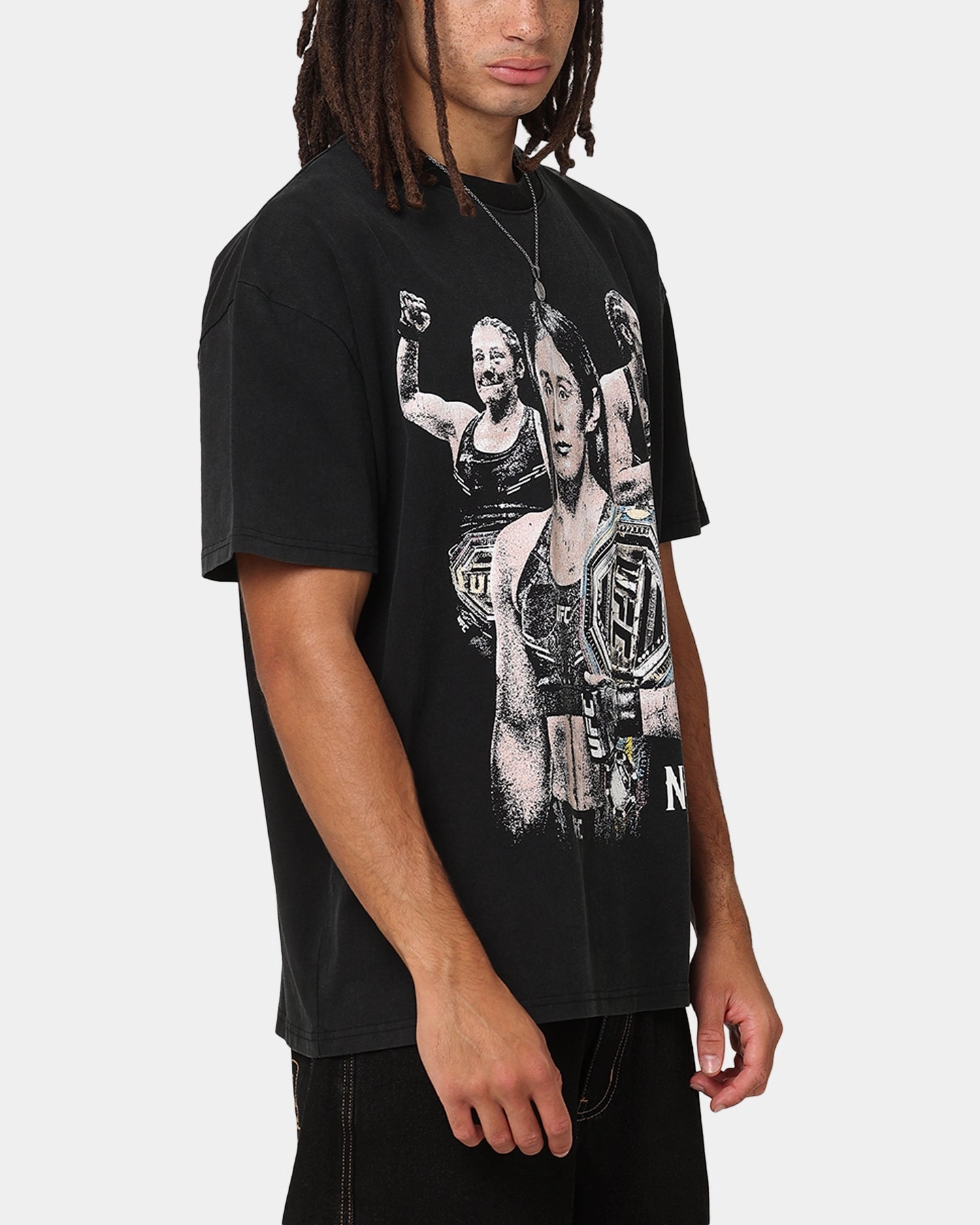 Water Based Ink Print Limited Edition UFC By Culture Kings Alexa Grasso Noche Heavy T-Shirt Vintage Black