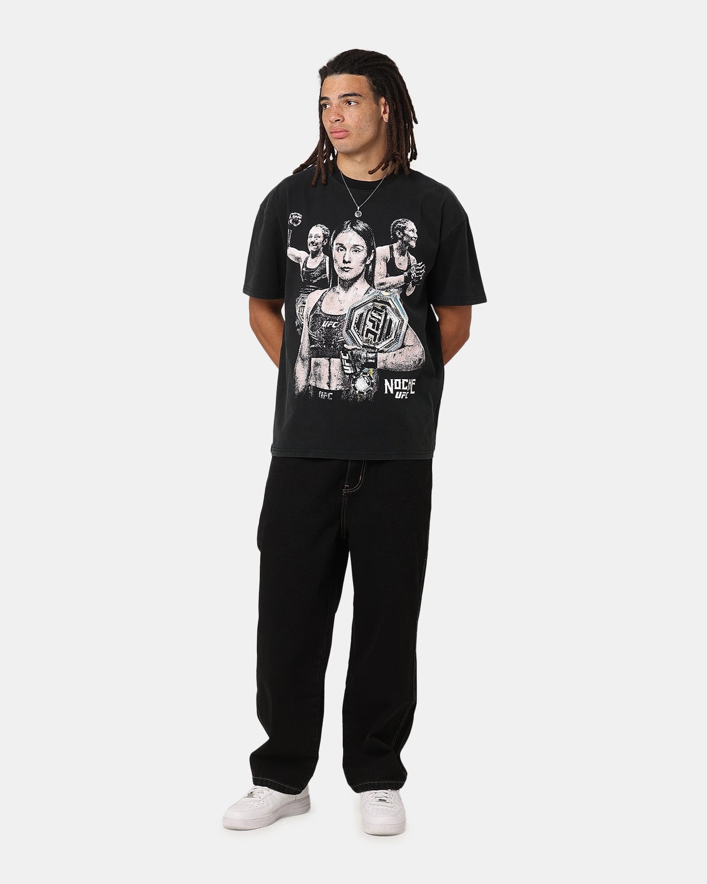 UFC By Culture Kings Alexa Grasso Noche Heavy T-Shirt Vintage Black Everyday Wearable Active Layer