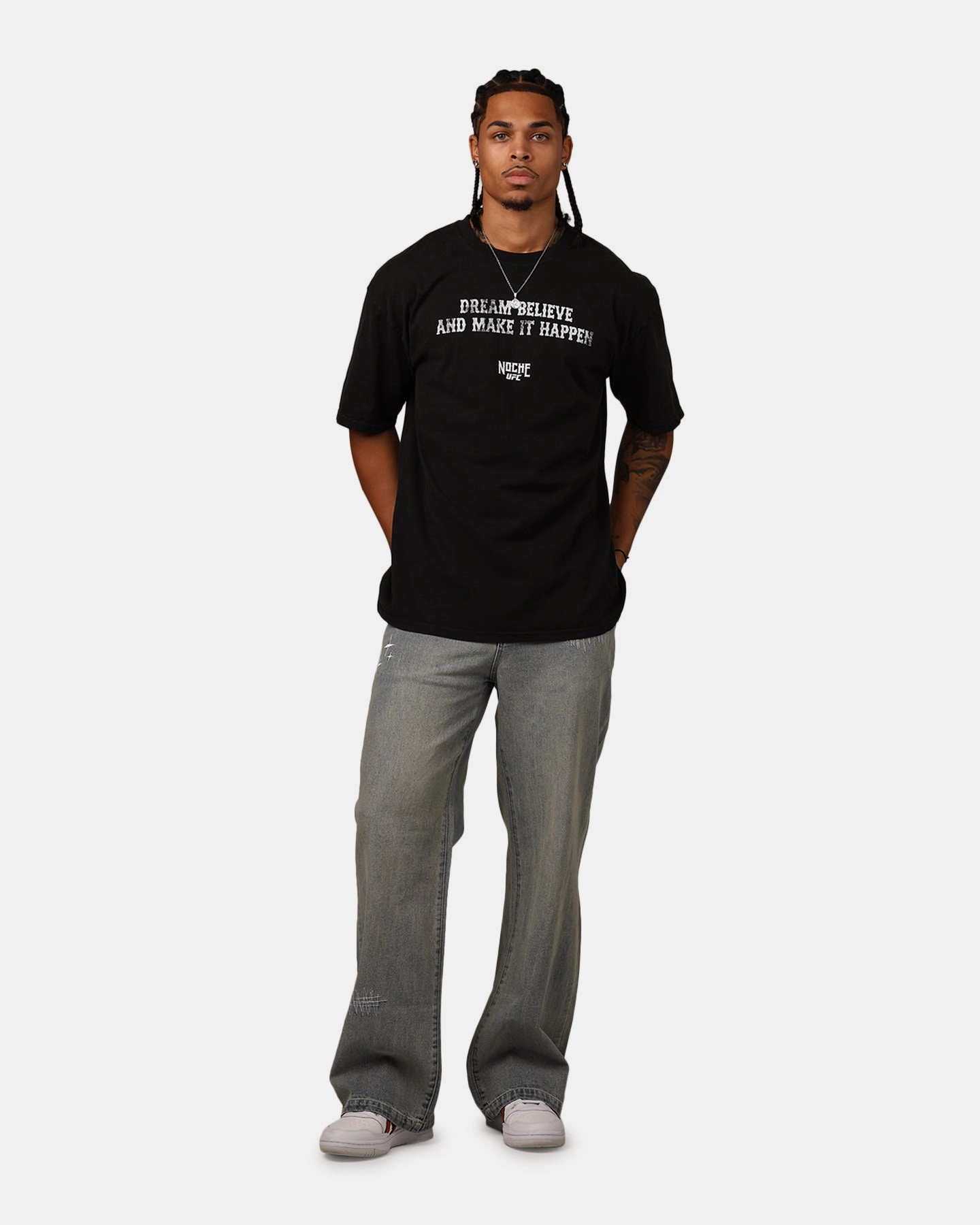 UFC By Culture Kings Diego Lopes Noche T-Shirt Black Acidwash Sustainable Material Blend