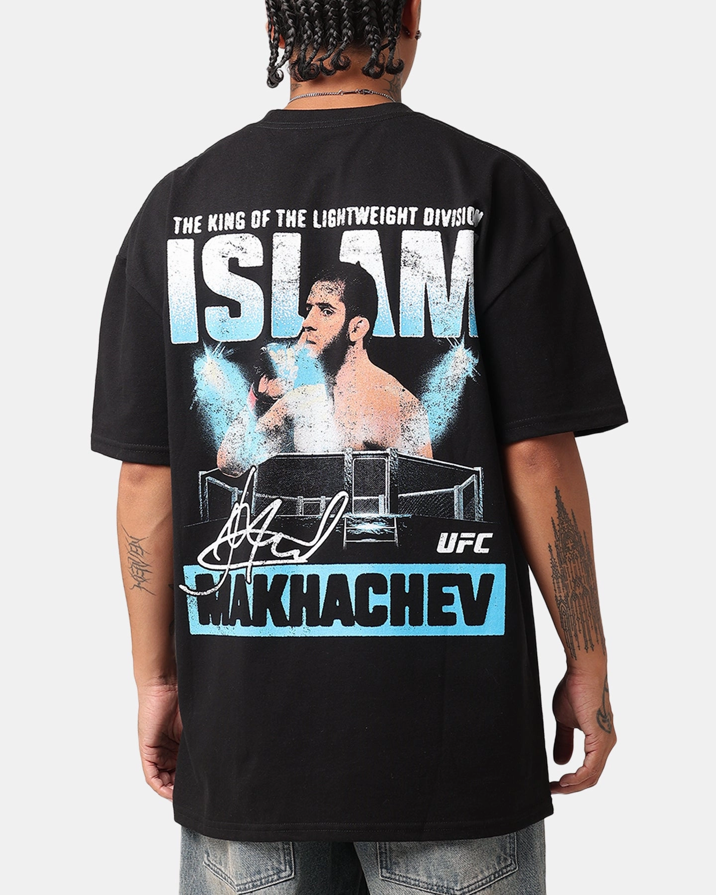 Eco friendly materials UFC By Culture Kings Islam Makhachev Champion Heavy T-Shirt Black