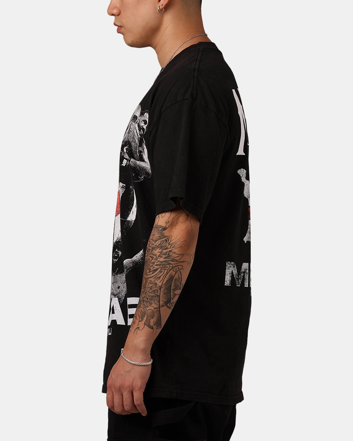 Stylish Design safe for skin UFC By Culture Kings Merab Dvalishvili Noche T-Shirt Black Acidwash