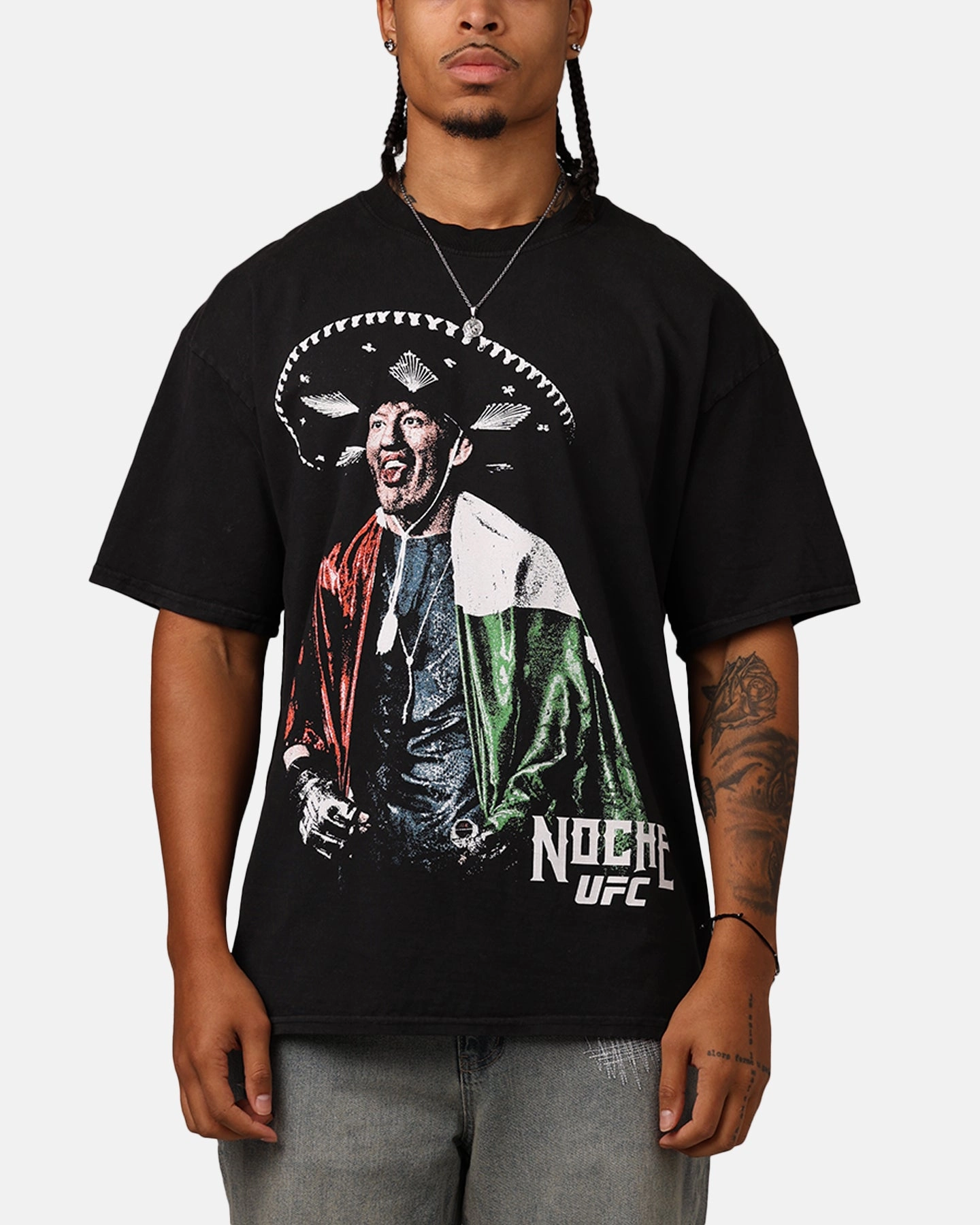 UFC By Culture Kings Ra??l Rosas Jr. Noche T-Shirt Black Acidwash Casual Touch