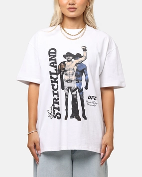 Ultra Soft Blended Textile UFC By Culture Kings Sean Strickland Heavy T-Shirt White