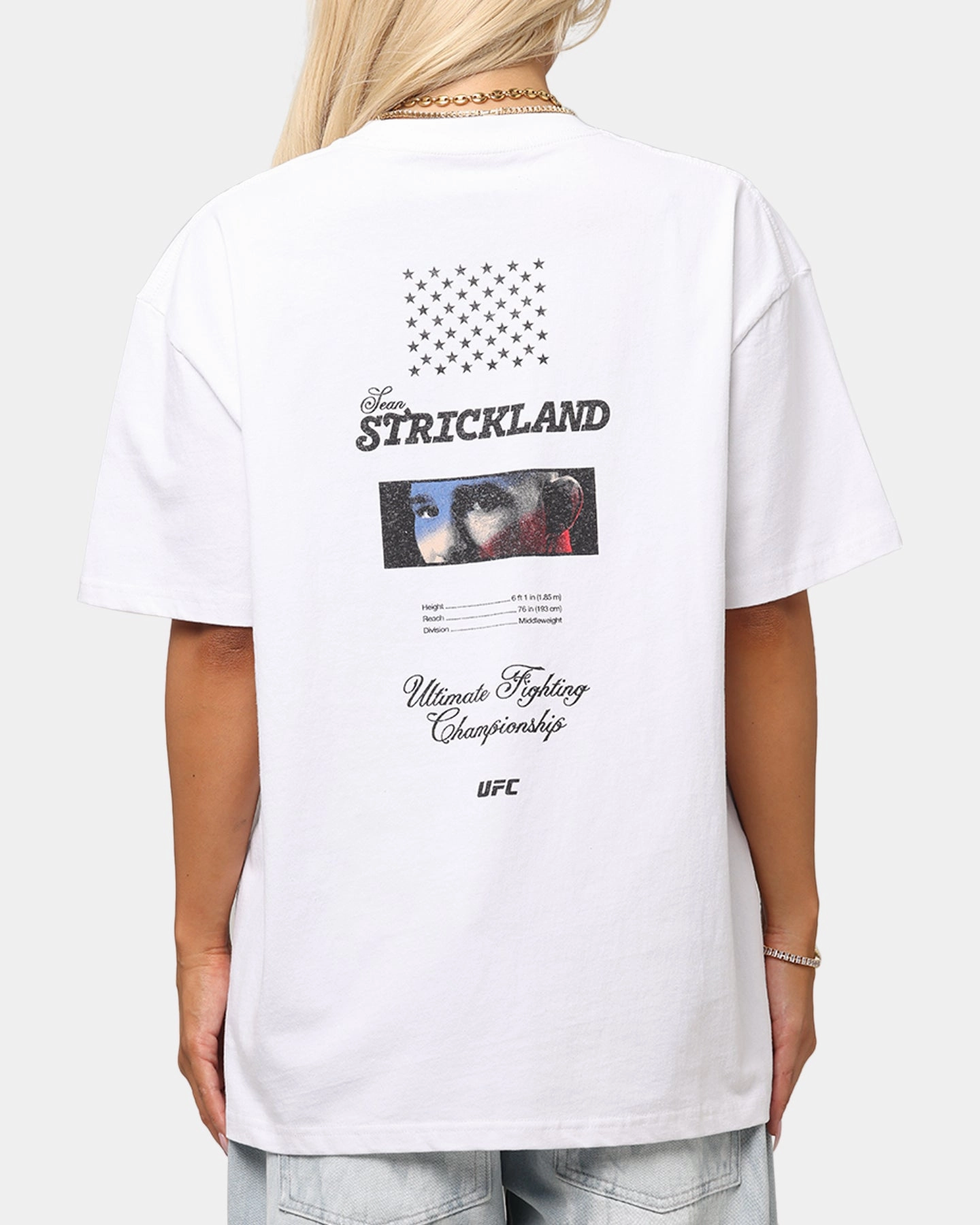 Everyday Casual UFC By Culture Kings Sean Strickland Heavy T-Shirt White