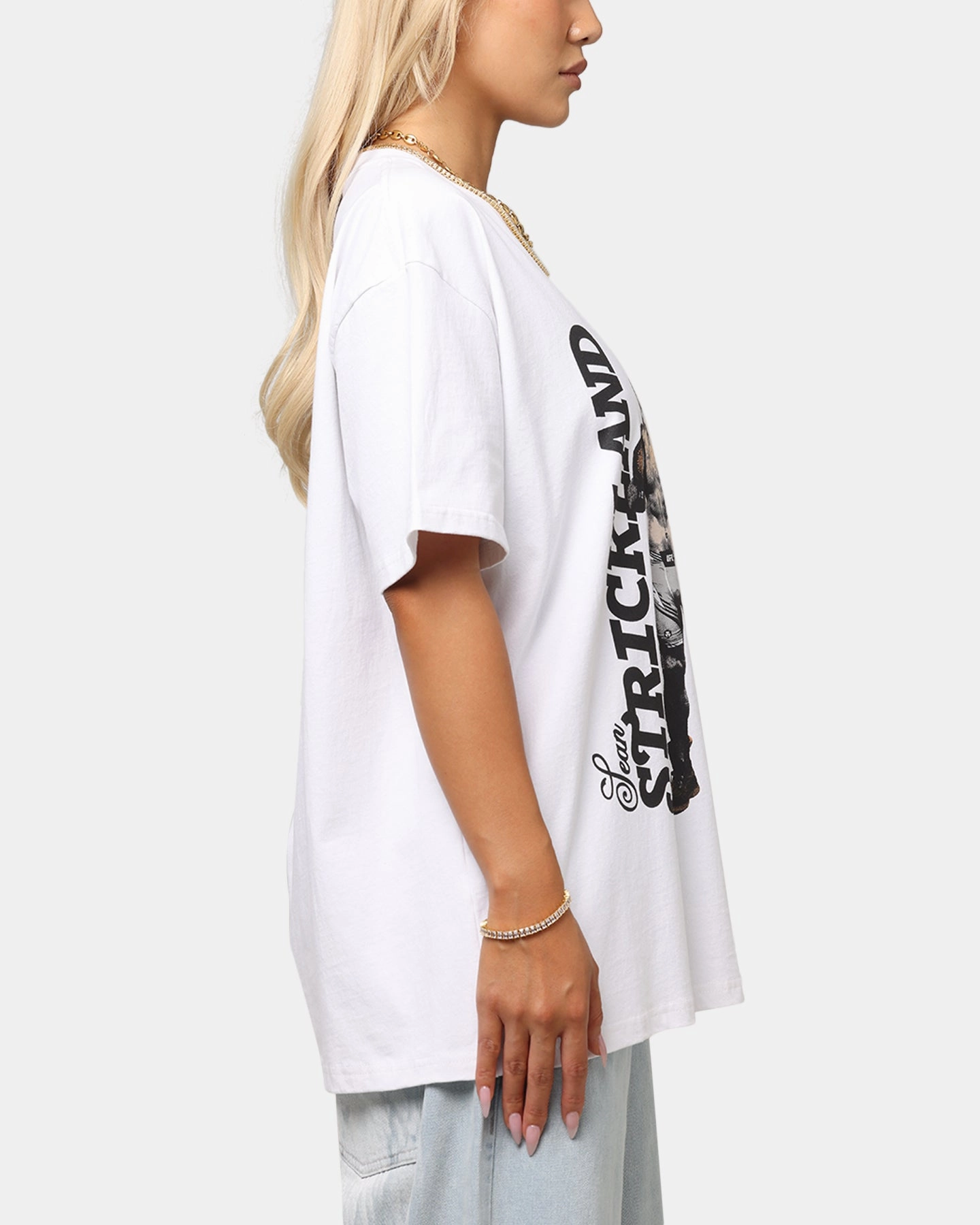 UFC By Culture Kings Sean Strickland Heavy T-Shirt White Versatile Style