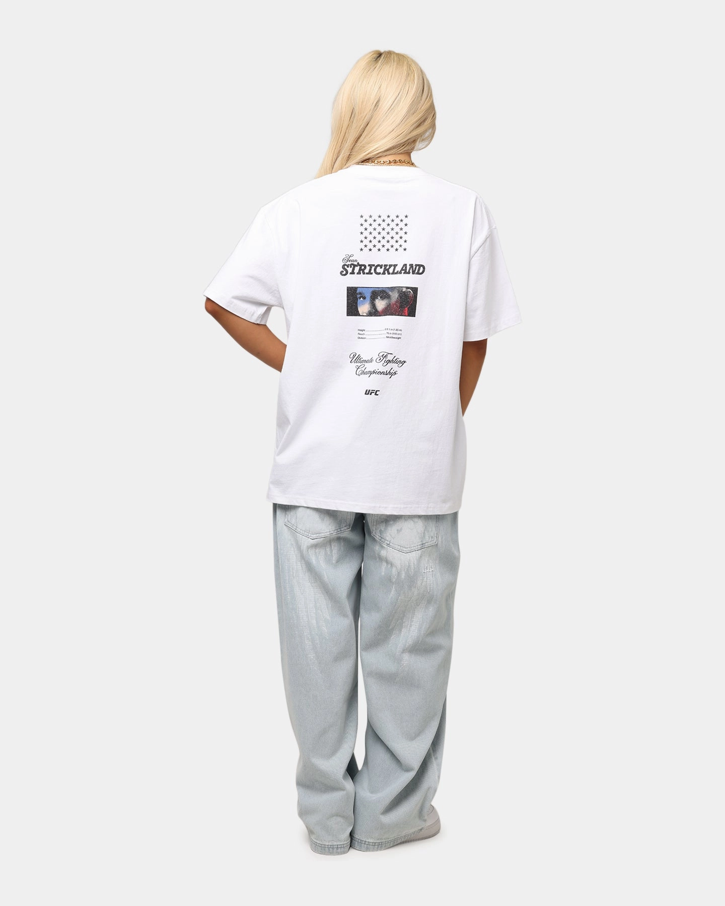 Cozy Design Active Look UFC By Culture Kings Sean Strickland Heavy T-Shirt White