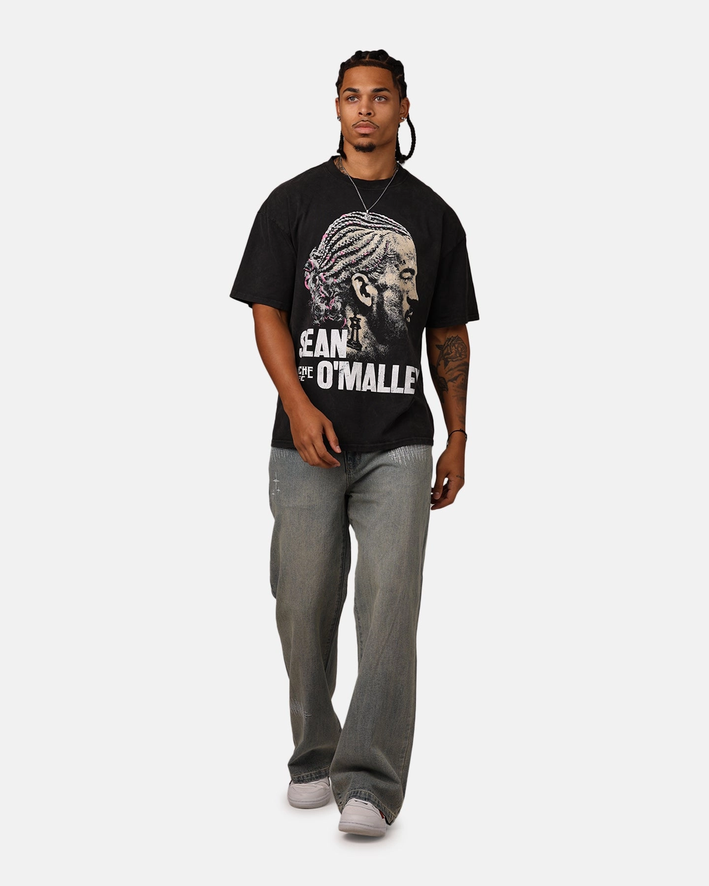 Customizable Unisex style UFC By Culture Kings Suga Sean O'Malley Noche T-Shirt Black Acidwash