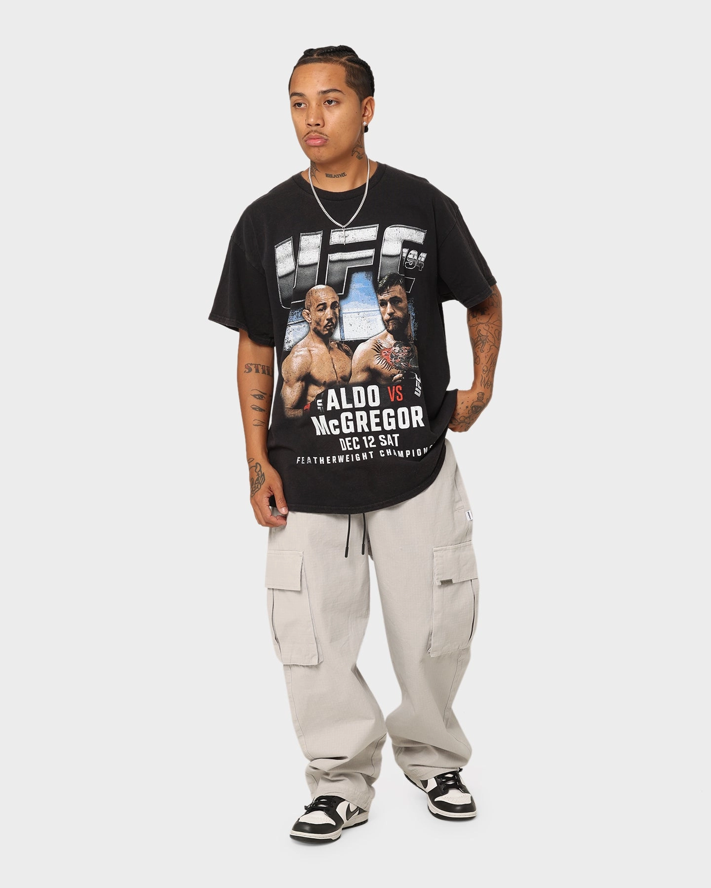 Informal charm Fashion-Forward UFC By Goat Crew 194 Card Vintage T-Shirt Black Wash