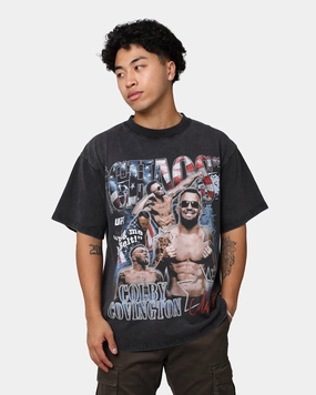 Timeless Wear UFC By Goat Crew Colby Covington Belt Vintage T-Shirt Washed Black