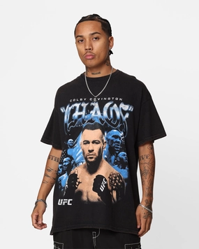 Non Toxic Materials UFC By Goat Crew Colby Covington Vintage T-Shirt Black Wash
