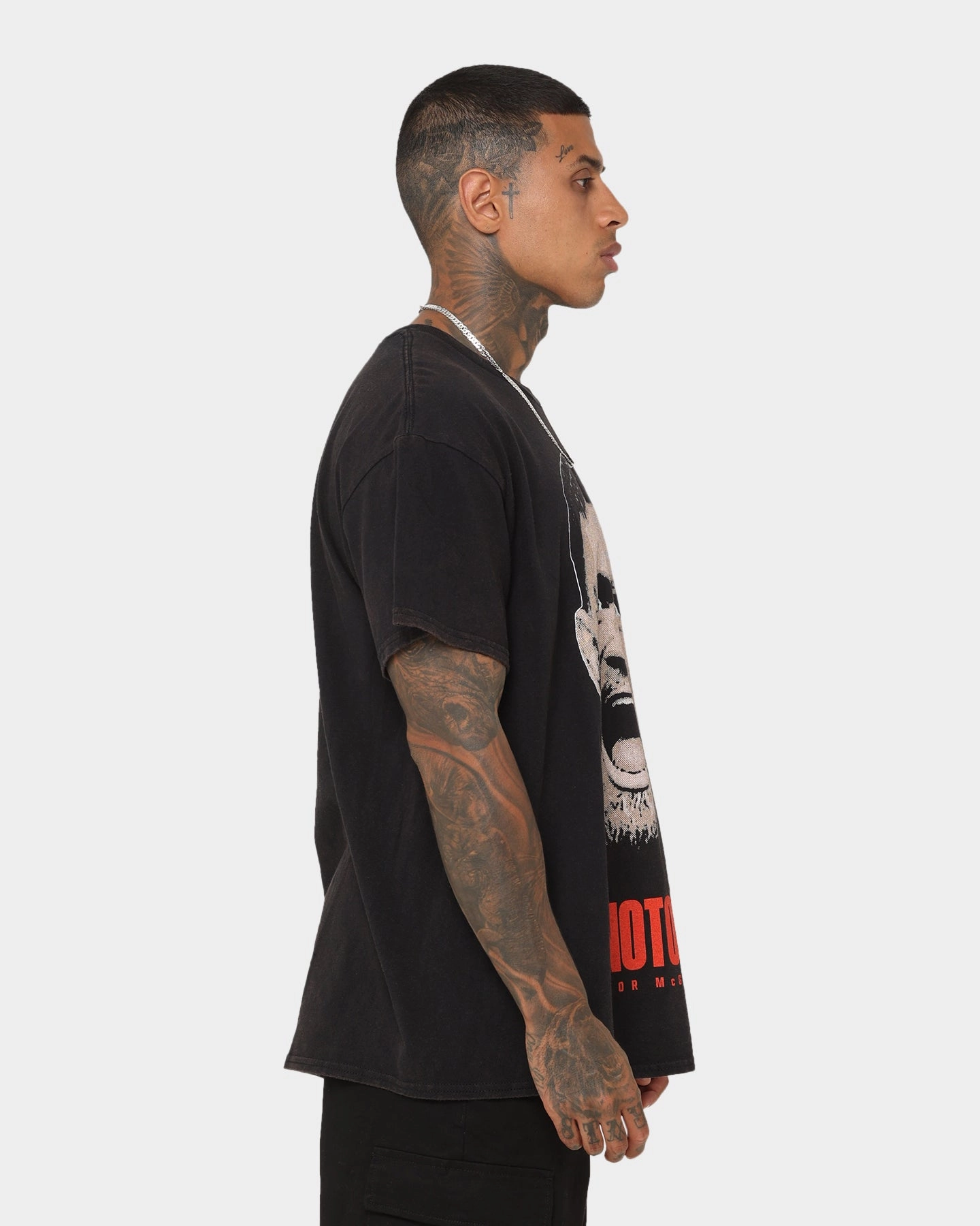 Minimalist Layer UFC By Goat Crew Conor McGregor Face Vintage T-Shirt Black Wash