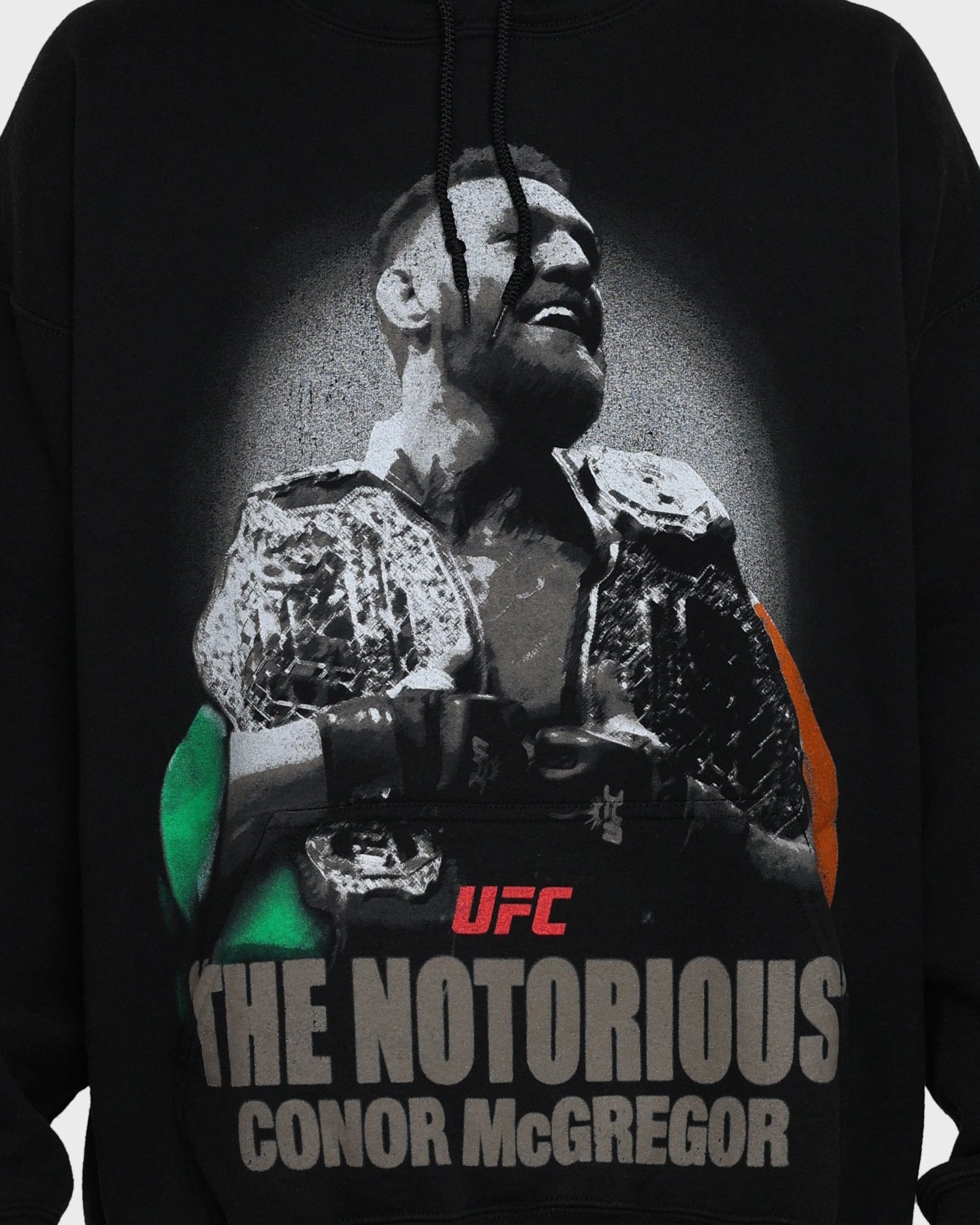 UFC By Goat Crew Conor McGregor Hoodie Black Rack Easy Comfort