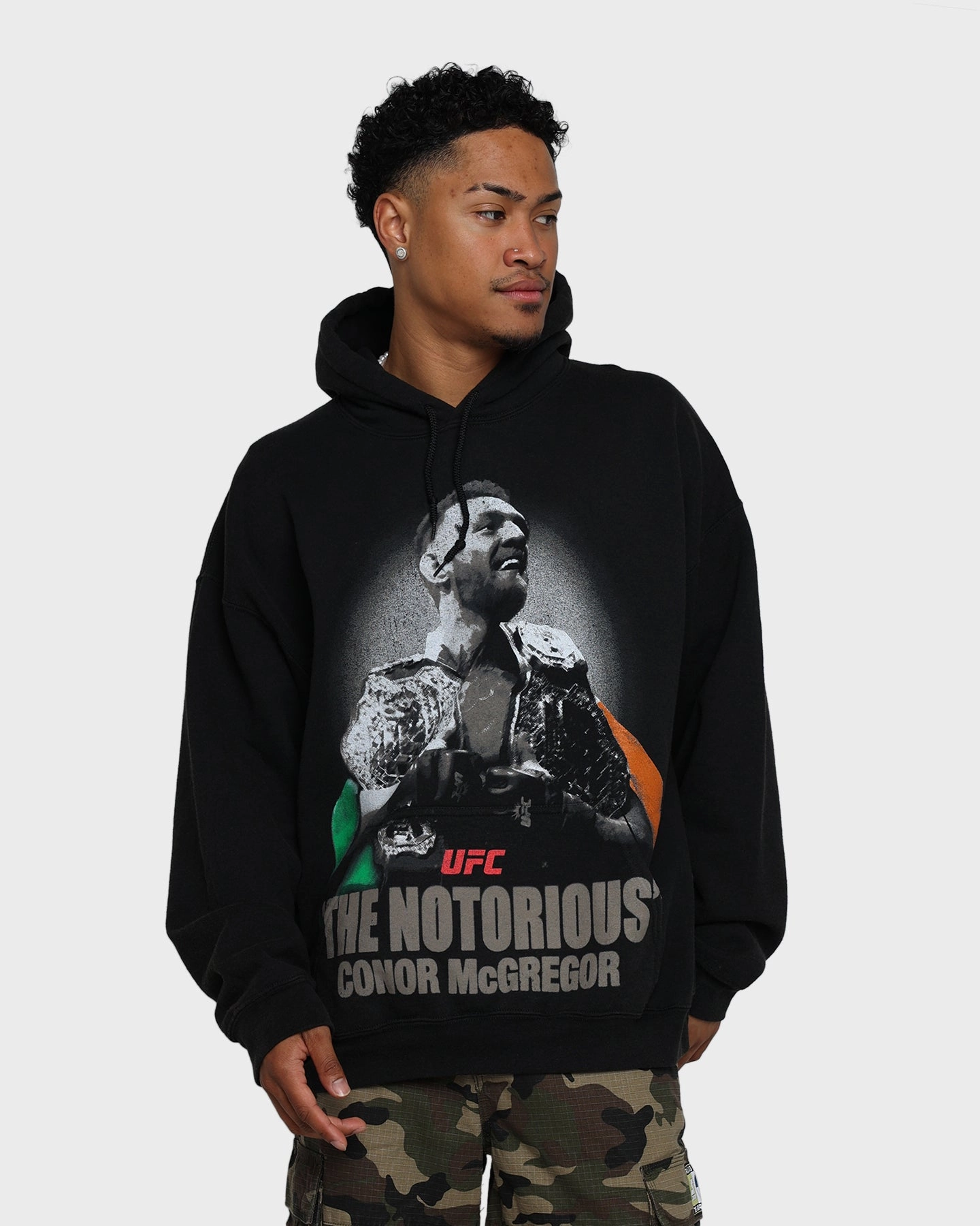UFC By Goat Crew Conor McGregor Hoodie Black multiple pockets