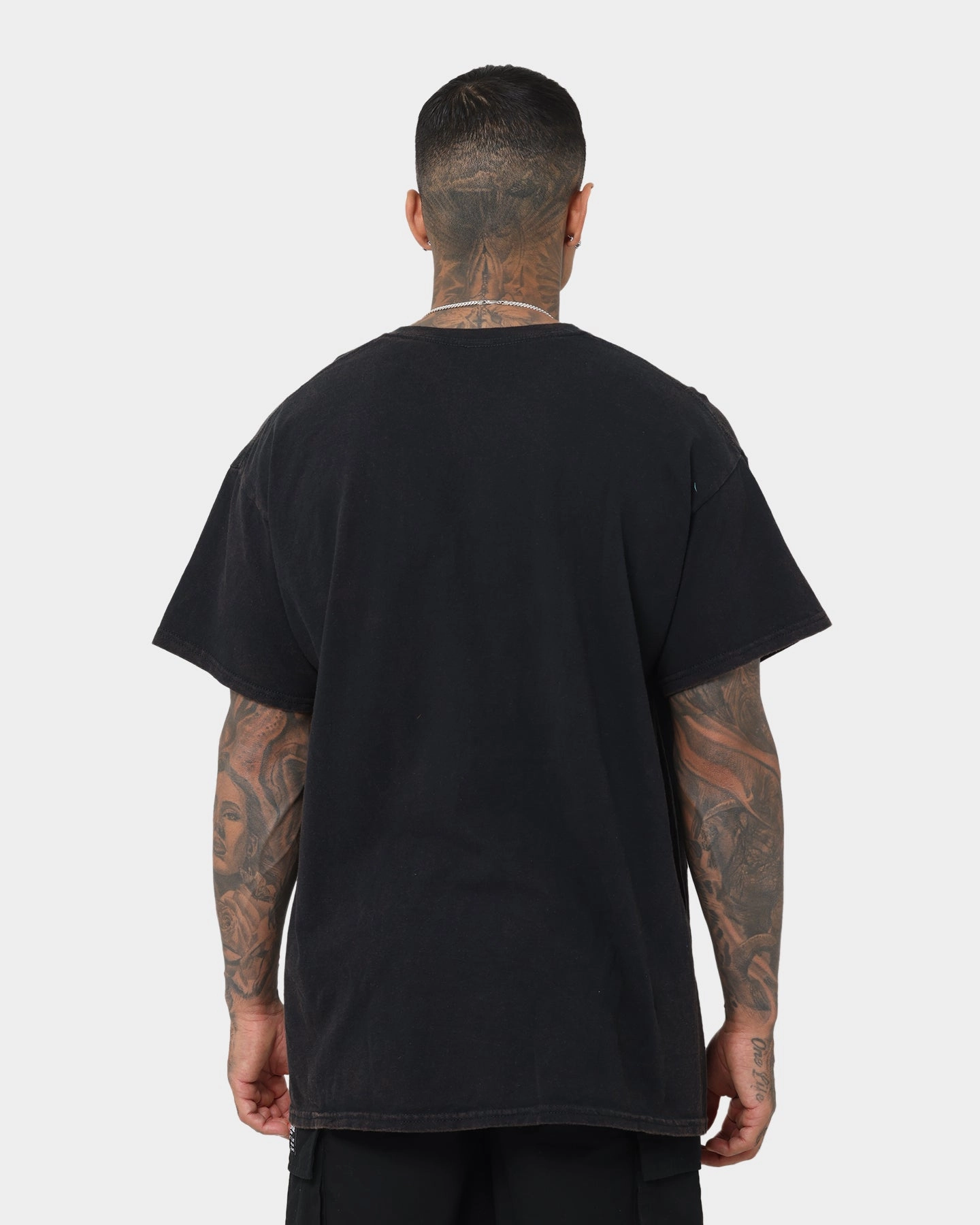 UFC By Goat Crew Dustin Poirier Vintage T-Shirt Black Wash Abstract print Non Restrictive Fit