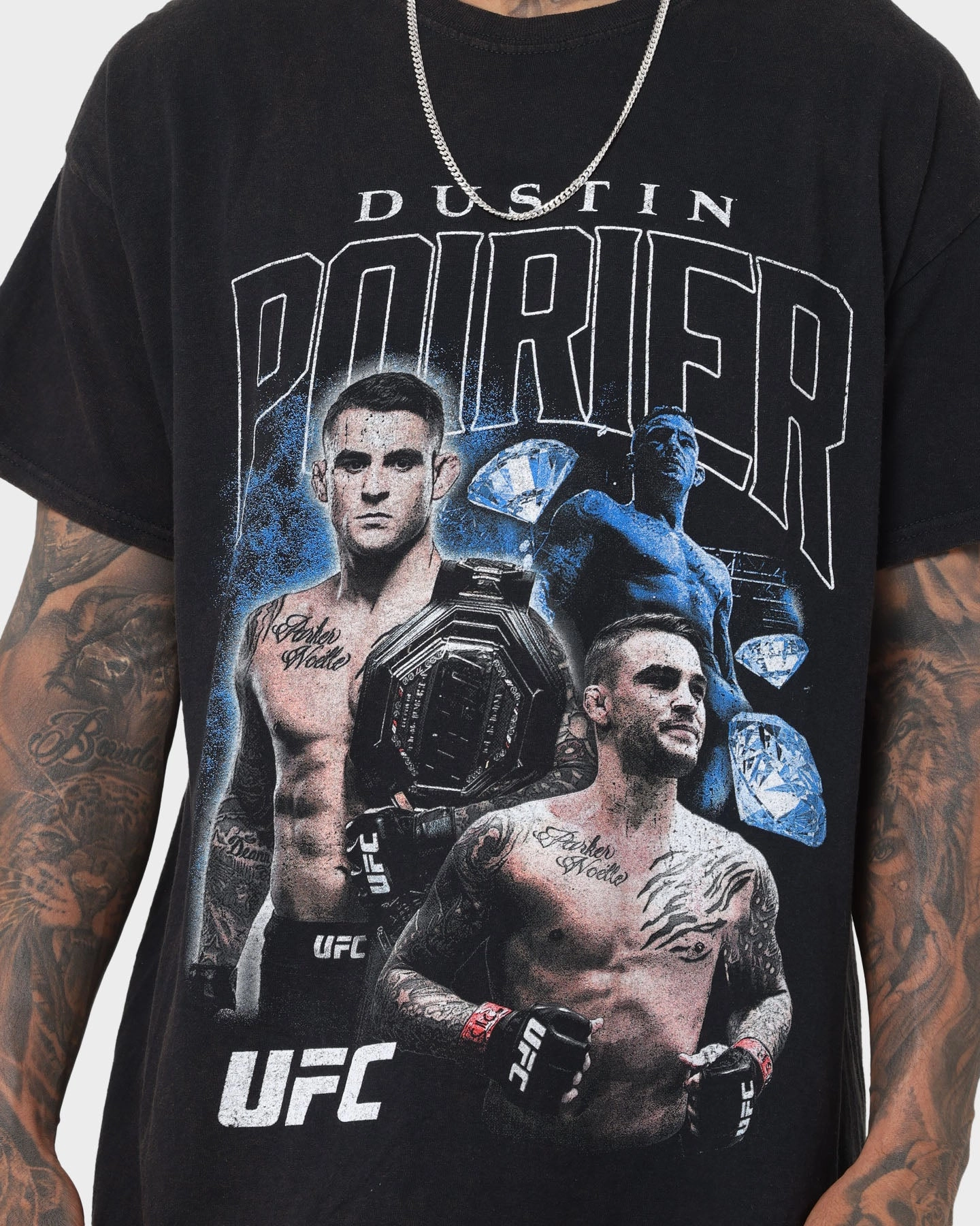 UltraLightweight AntiPilling Treatment UFC By Goat Crew Dustin Poirier Vintage T-Shirt Black Wash