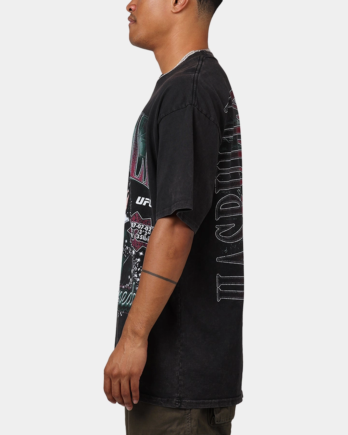 EasyCare Fabric UFC By Goat Crew Hasbulla Vintage T-Shirt Black Acidwash