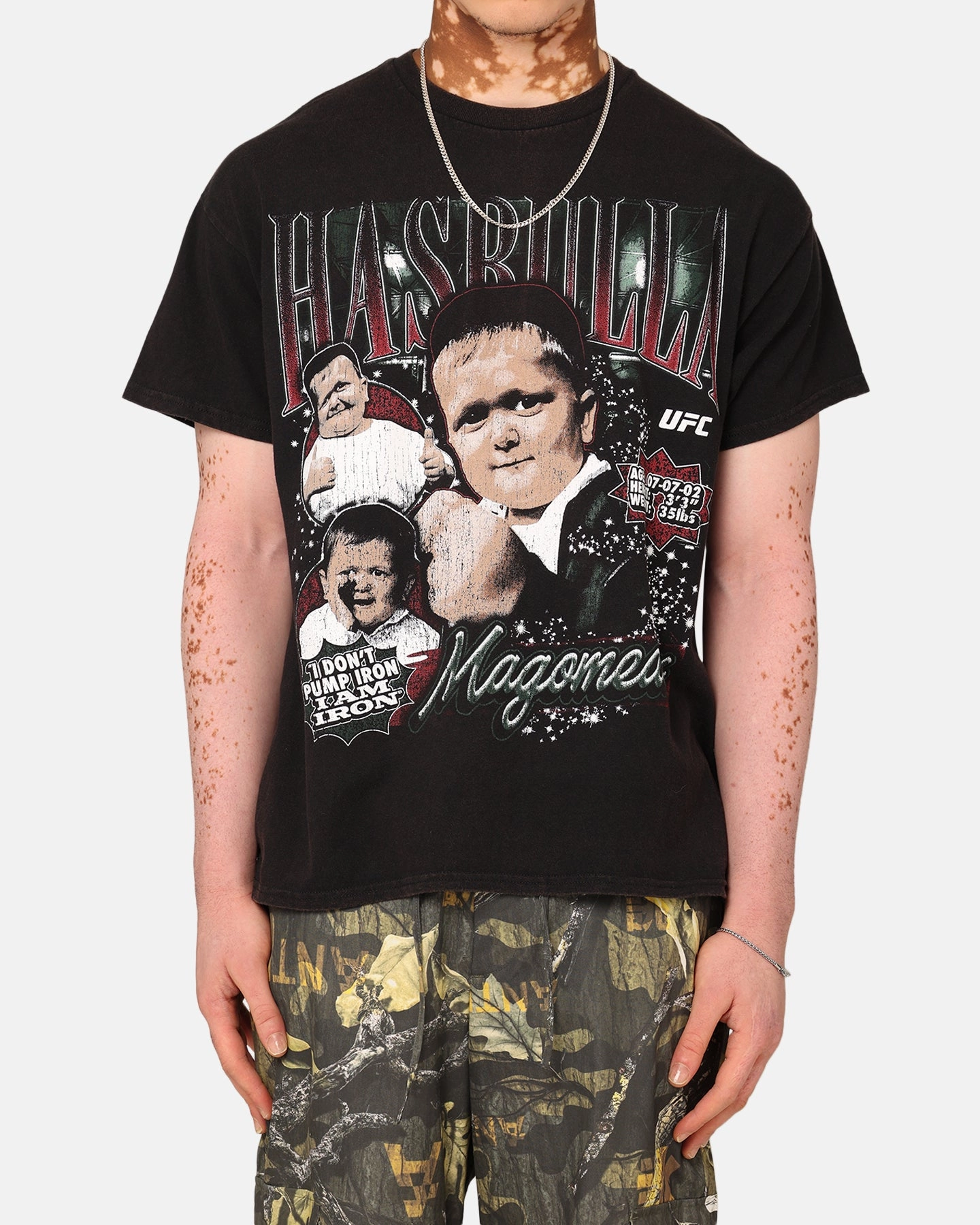Daily Style Casual Chic Look UFC By Goat Crew Hasbulla Vintage T-Shirt Black Wash