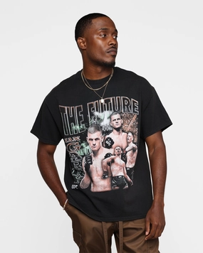 RelaxedFit Street Casual Look UFC By Goat Crew Ian Machado Garry The Future T-Shirt Black Wash