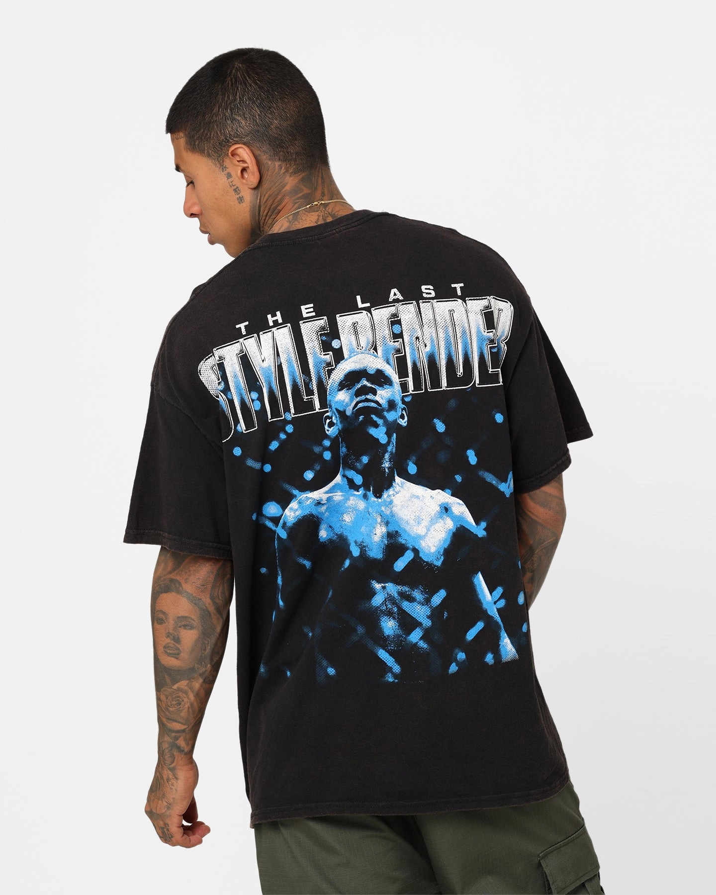 UFC By Goat Crew Israel Adesanya Last Stylebender Vintage T-Shirt Black Wash Light Trend