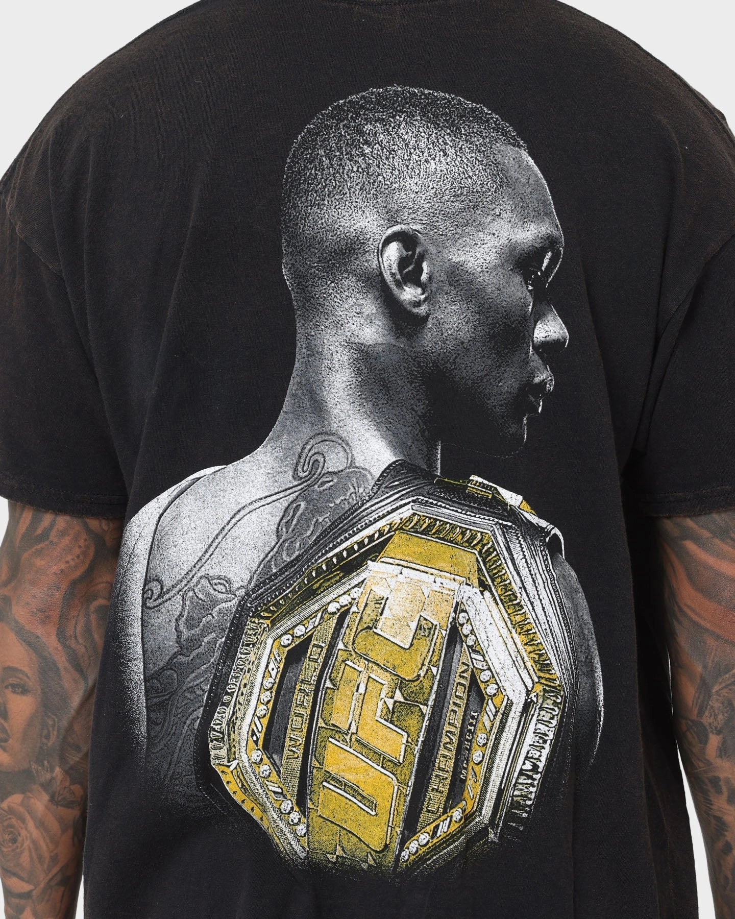 vacation wear Tear Resistant UFC By Goat Crew Israel Adesanya Vintage T-Shirt Black Wash