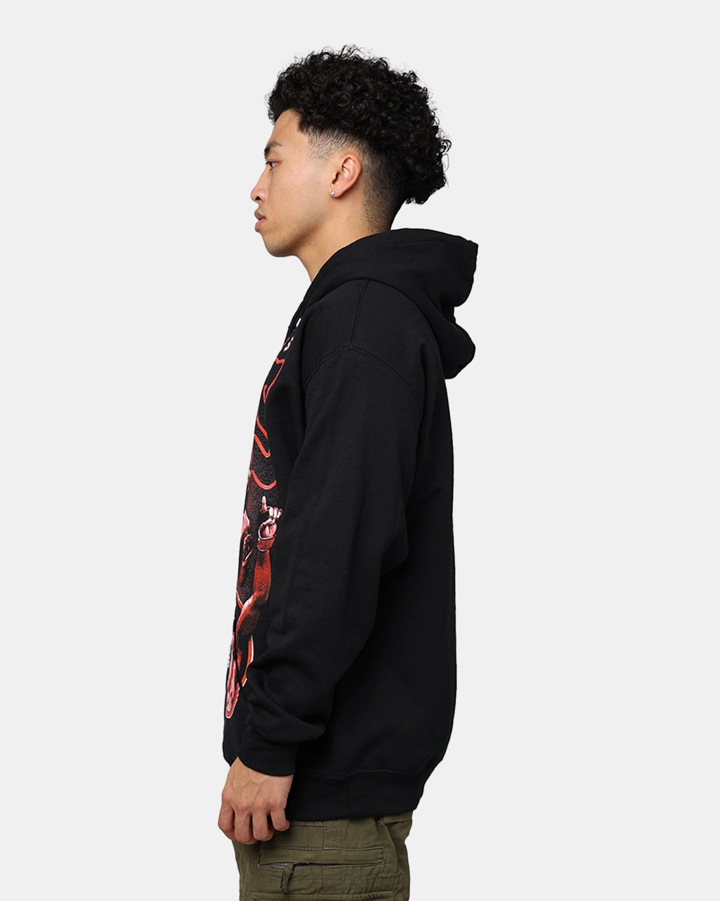 UFC By Goat Crew Jon Jones Vintage Hoodie Black Wash MultiPocket Design