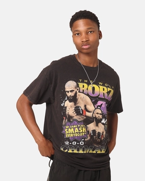 Light Comfort Style UFC By Goat Crew Khamzat Chimaev Borz Vintage T-Shirt Black Wash