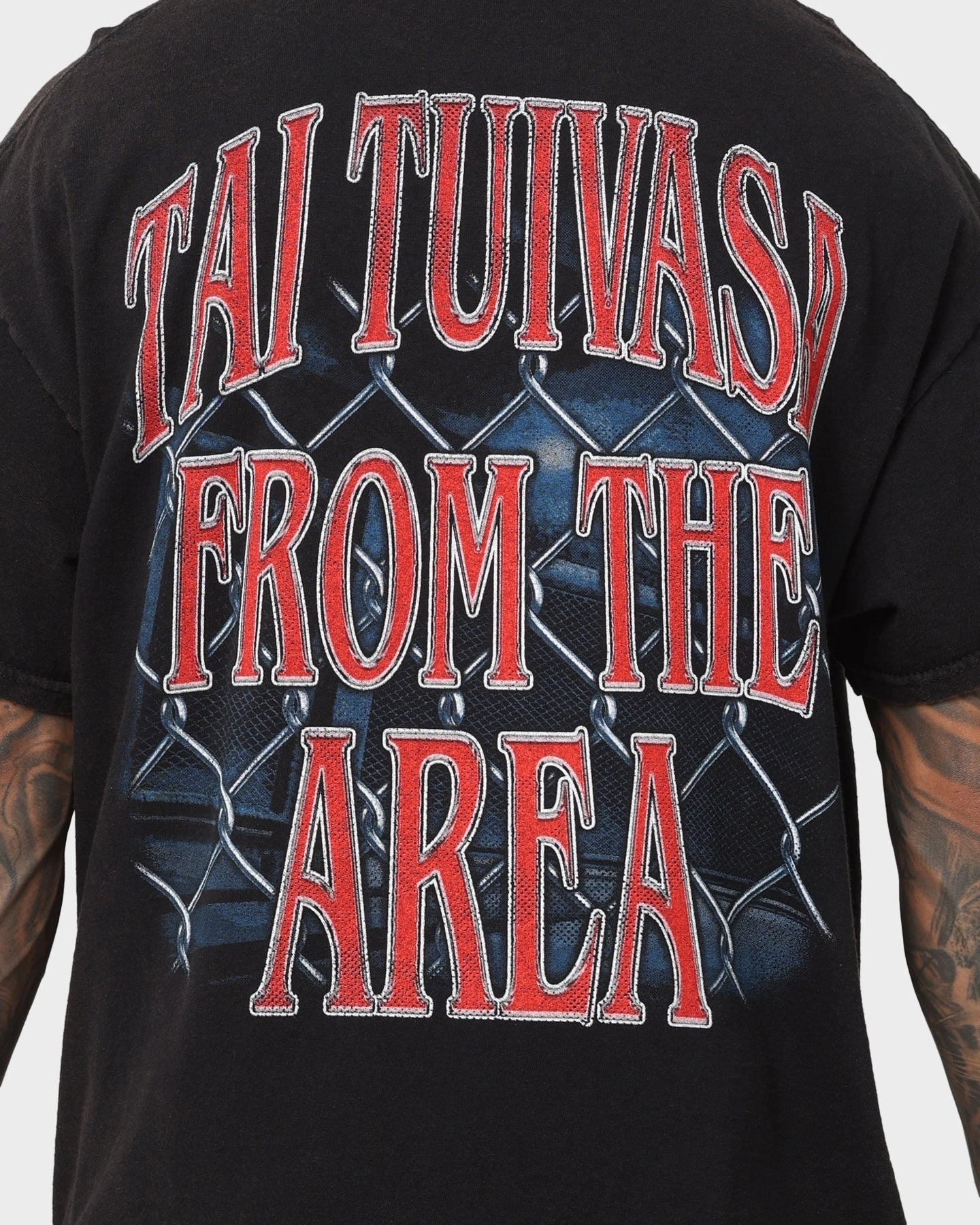 SoftenedNeckline Chic And Comfortable UFC By Goat Crew Tai Tuivasa FTA T-Shirt Black
