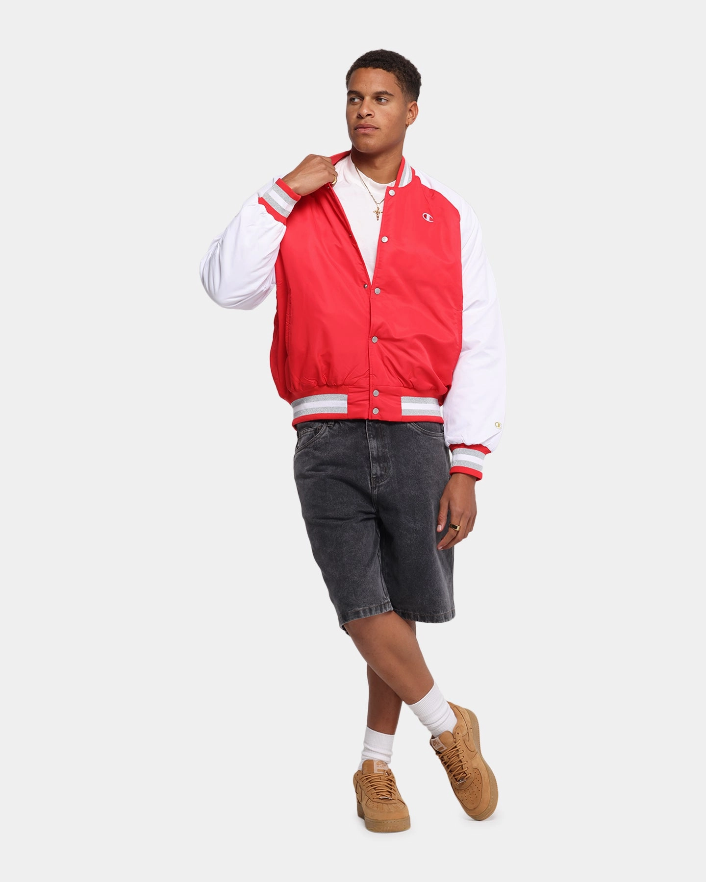 Grow Champion Rebel USA Letterman Jacket Red Spark Csi