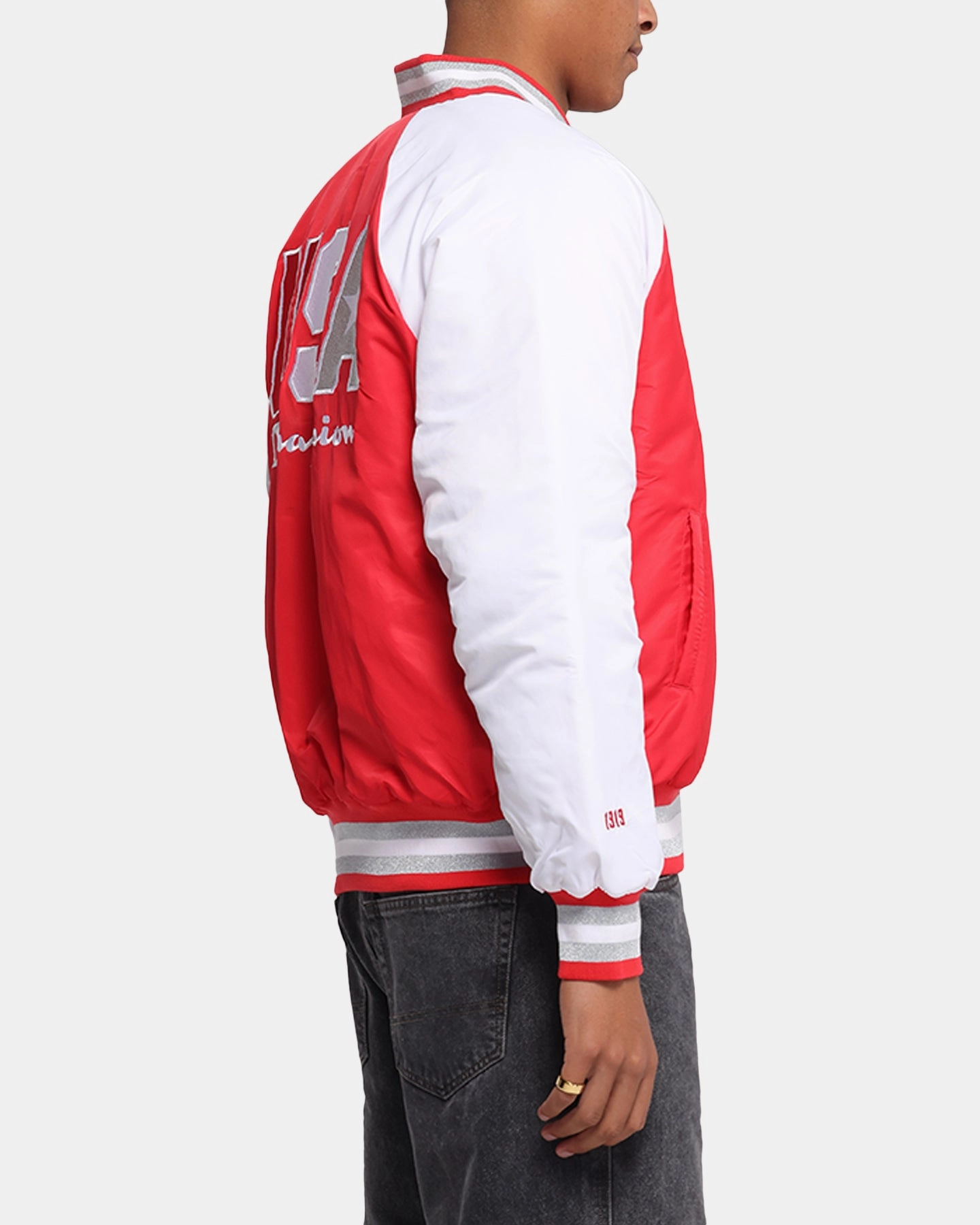 Champion Rebel USA Letterman Jacket Red Spark Csi Articulated Seams Purple
