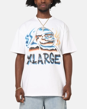 Embroidered Details X-Large Airbrush T-Shirt White