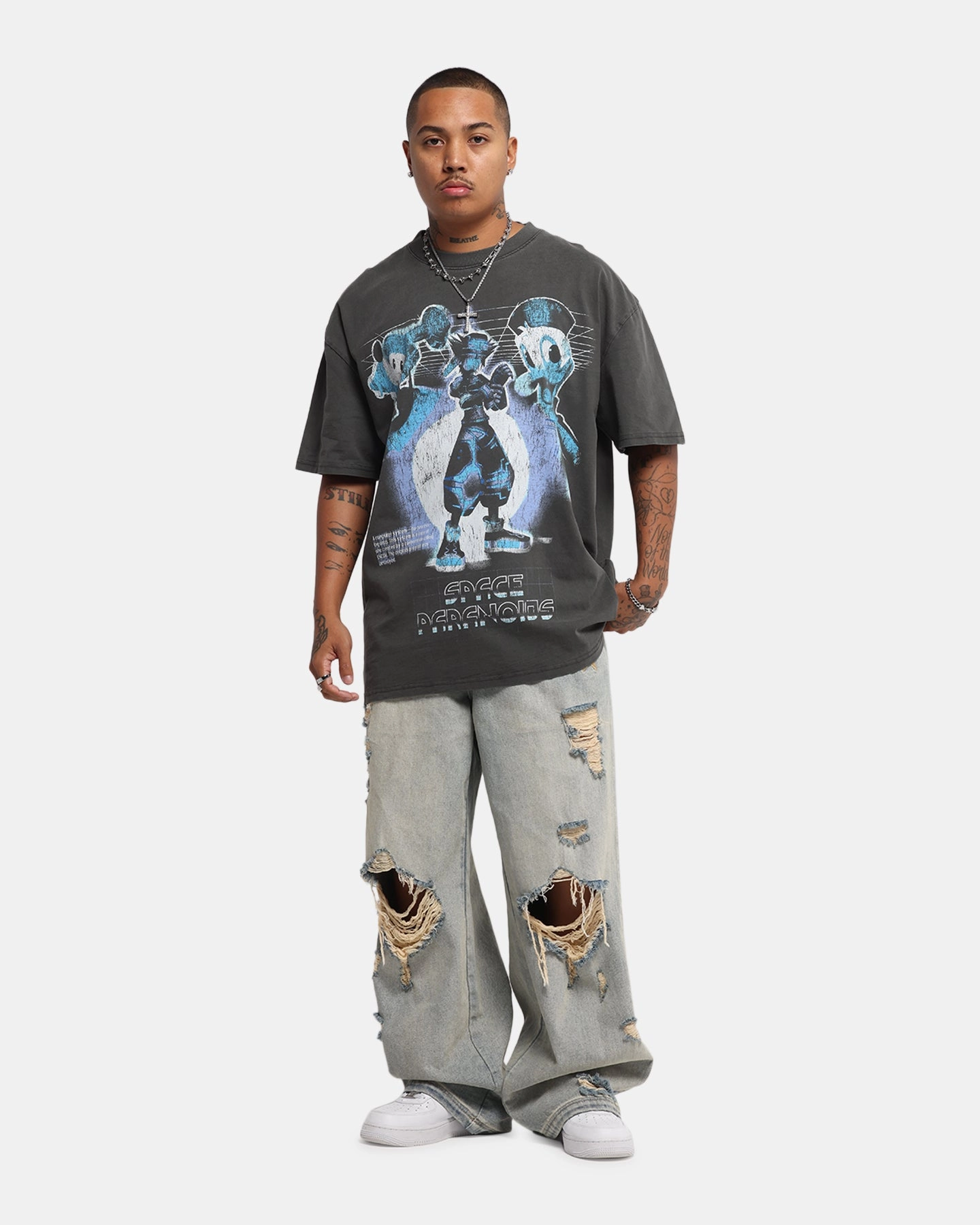 Goat Crew Disney Kingdom Hearts Space Paranoids Heavy T-Shirt Black Wash Classic Wearable