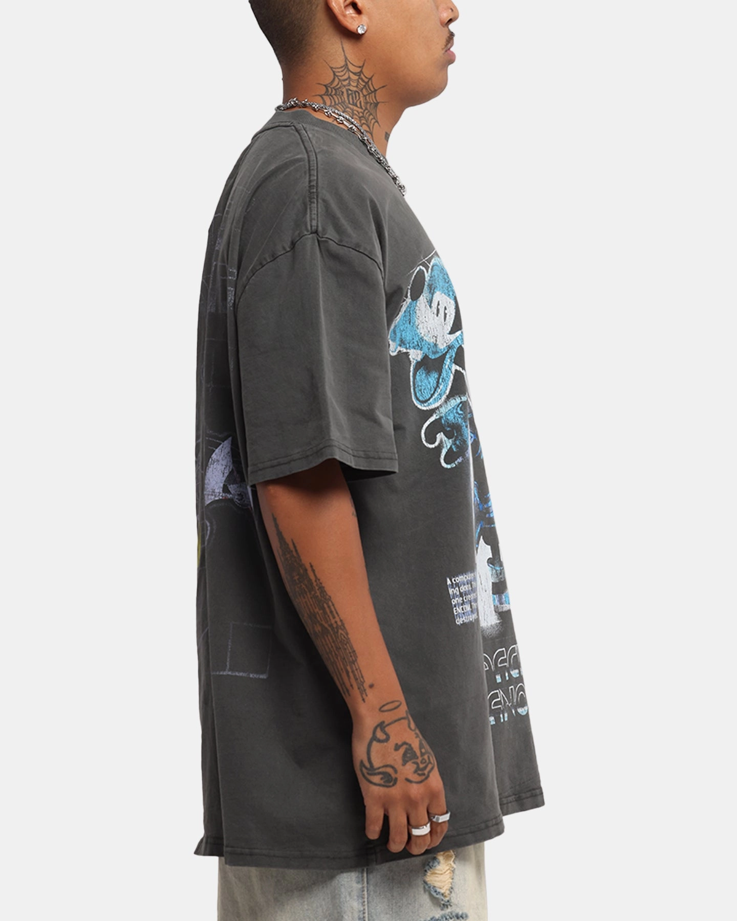 Moisture Wicking Technology Relax Outfit Goat Crew Disney Kingdom Hearts Space Paranoids Heavy T-Shirt Black Wash