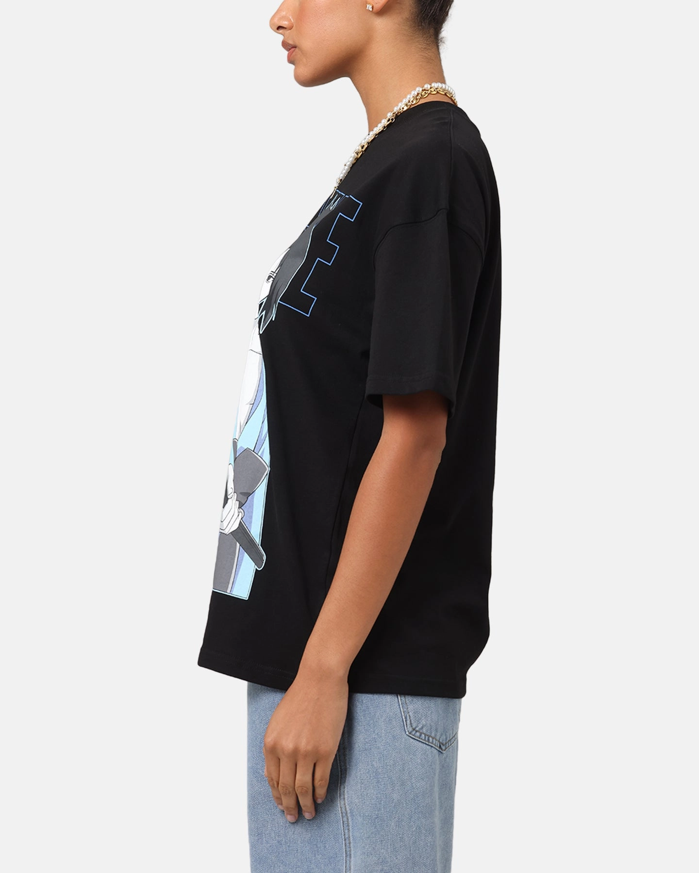 Fashion Ready Light Wear Goat Crew X Naruto Sasuke T-Shirt Black