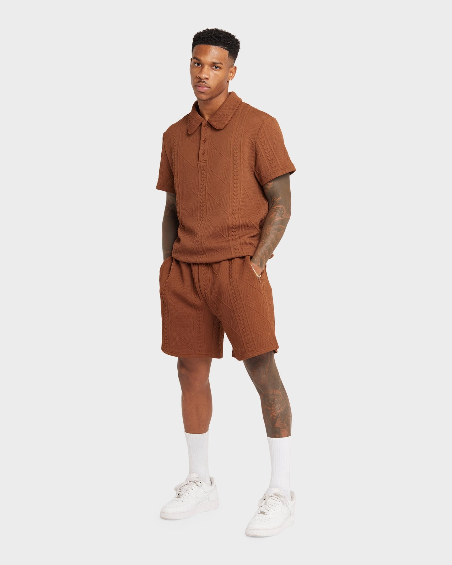 XXIII Danny Knit Shorts Brown Travel Comfort