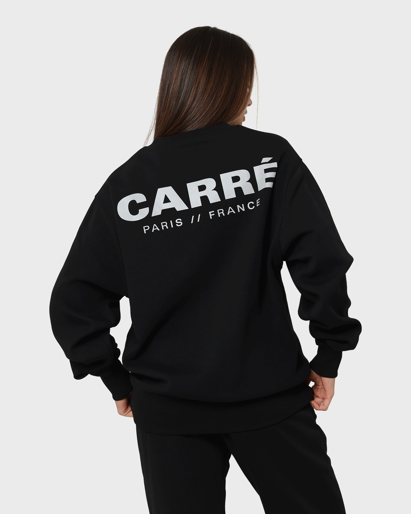 Bonded Zippers Carre Premium Motion Crewneck Black
