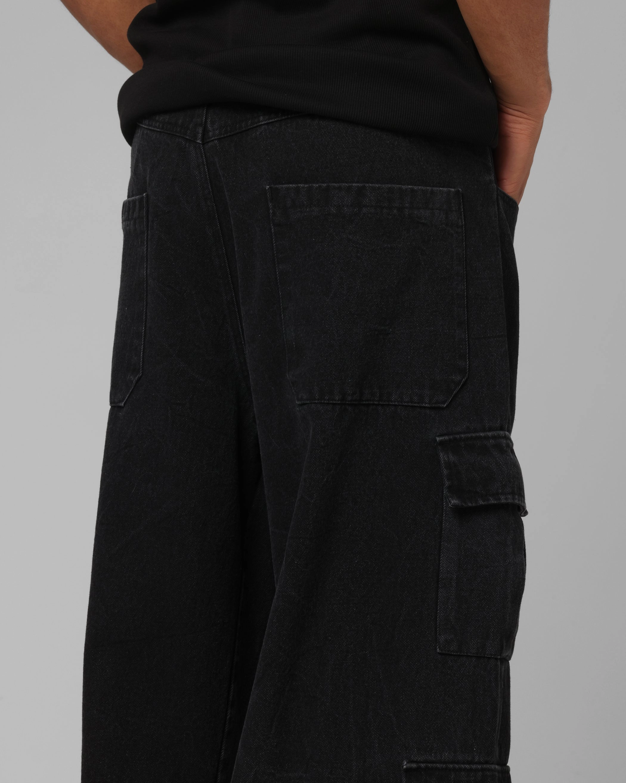 Loiter F-16 Balloon Cargo Pants Black Gusseted Crotch EcoFriendlyMaterials