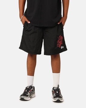 St??ssy Dragon Nylon Shorts Black Water Resistant Finish