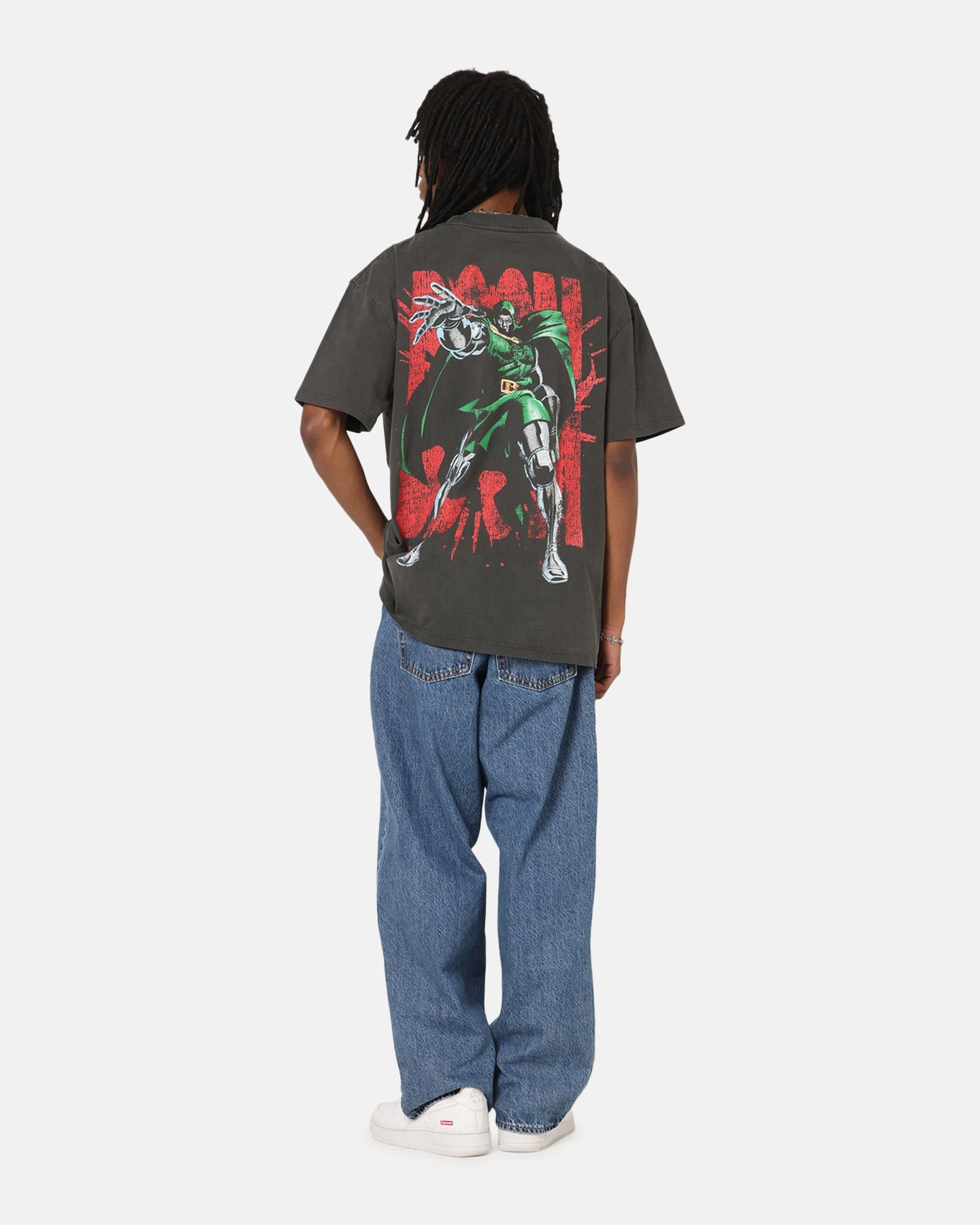 Tagless Design 73 Studio Marvel Fantastic Four Doctor Doom Heavy T-Shirt Black Wash