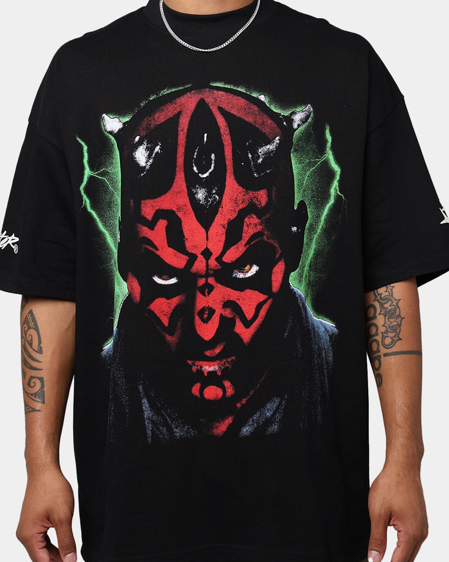 Star Wars Darth Maul T-Shirt Black Drip Dry Fabric