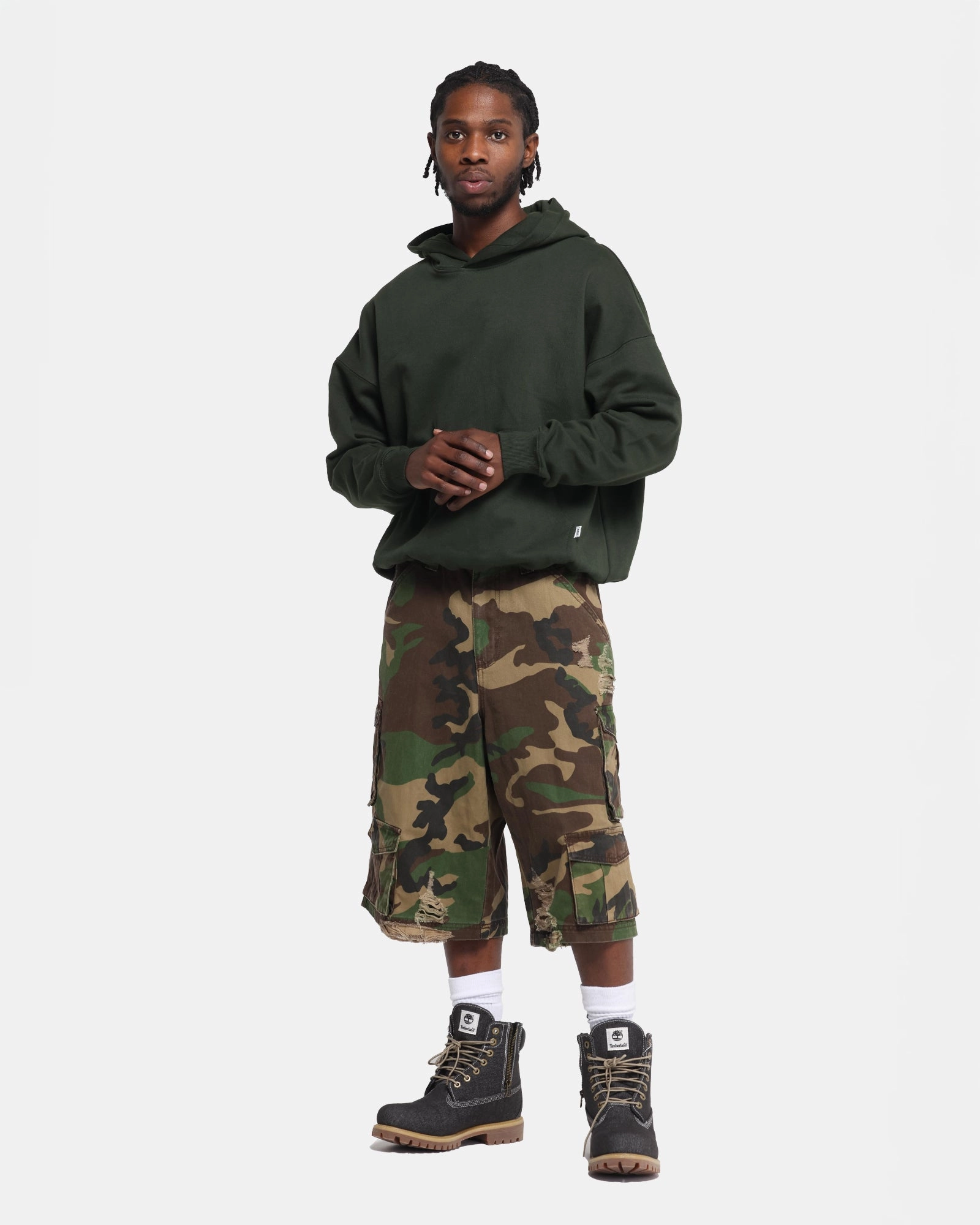 Hygienic Lining Carr?? Blanc Oversized Hoodie Dark Green