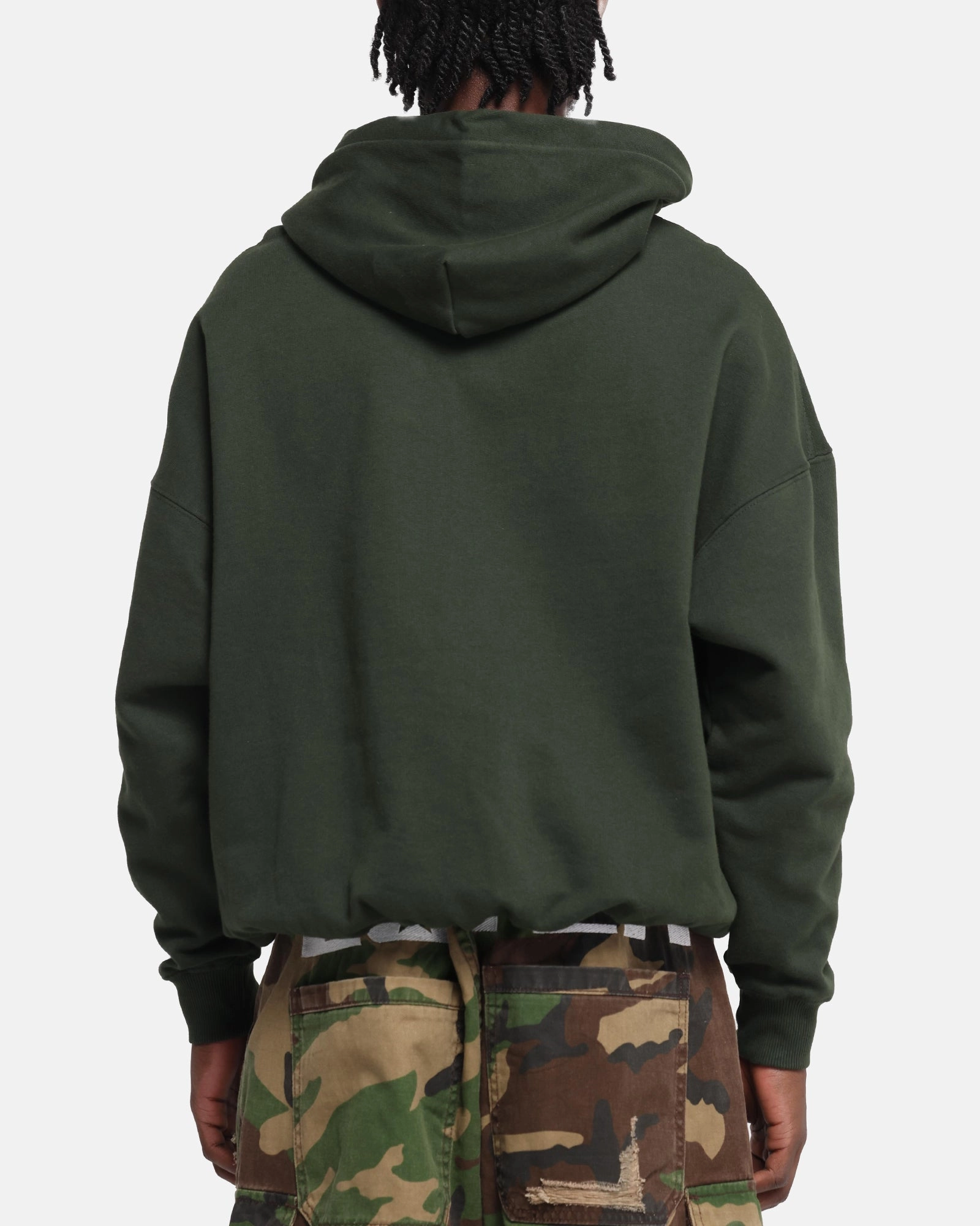 Non Chafe Seams anti infantry Carr?? Blanc Oversized Hoodie Dark Green