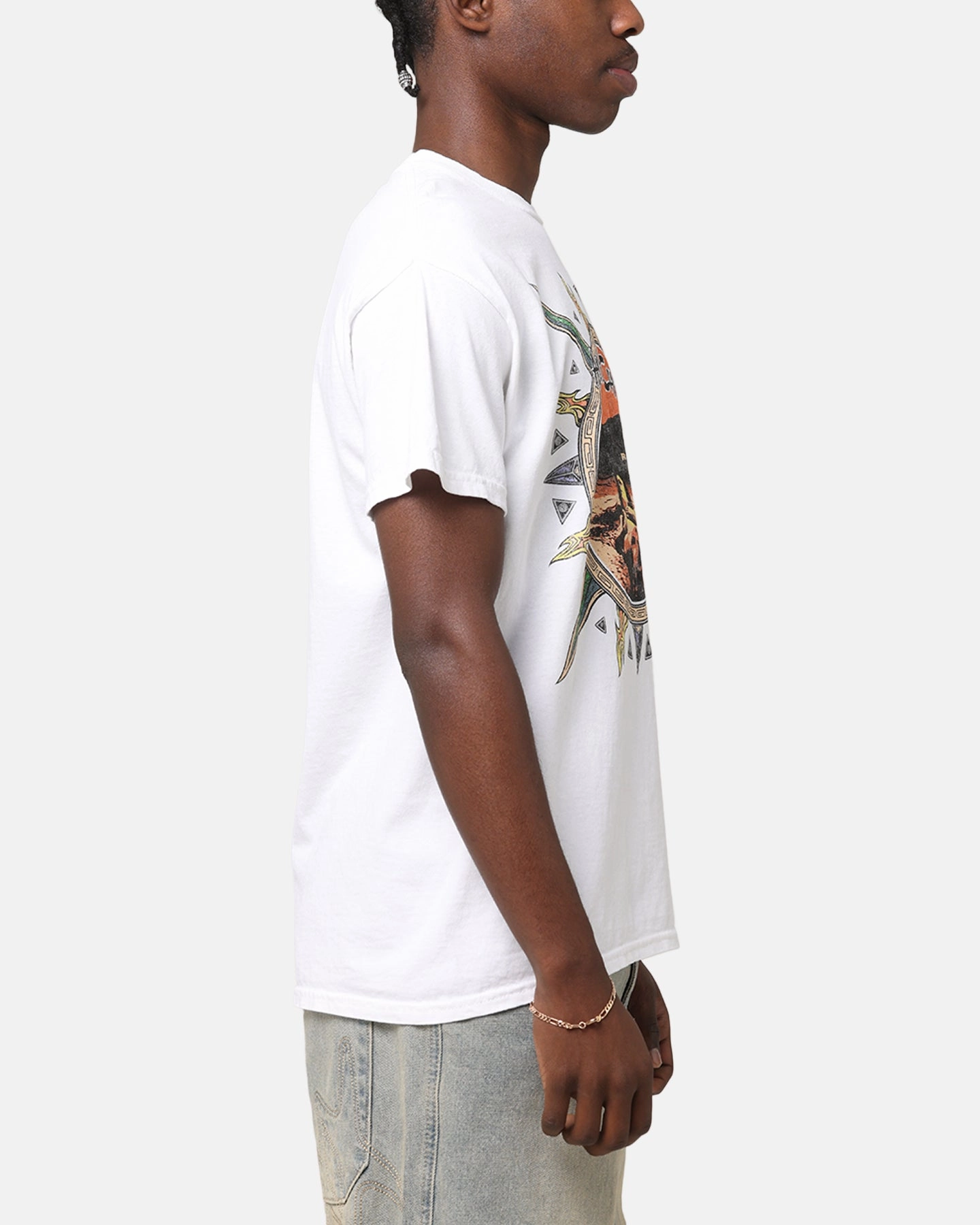 Alice In Chains Flames Vintage T-Shirt White Vintage Sophisticated Casual Essential layering piece
