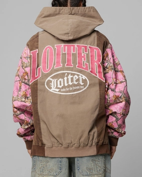 Loiter Splinter Hoodie Pink Camo Convertible Sleeve Options challenge