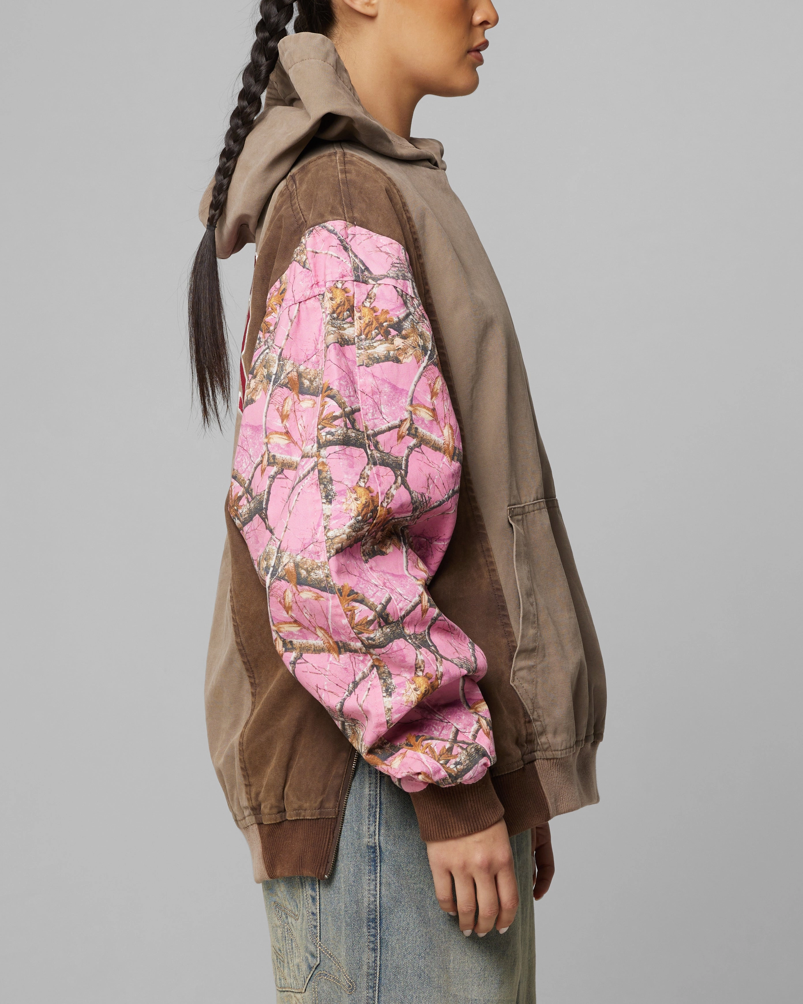 Loiter Splinter Hoodie Pink Camo Winter Outer Layer Friendship