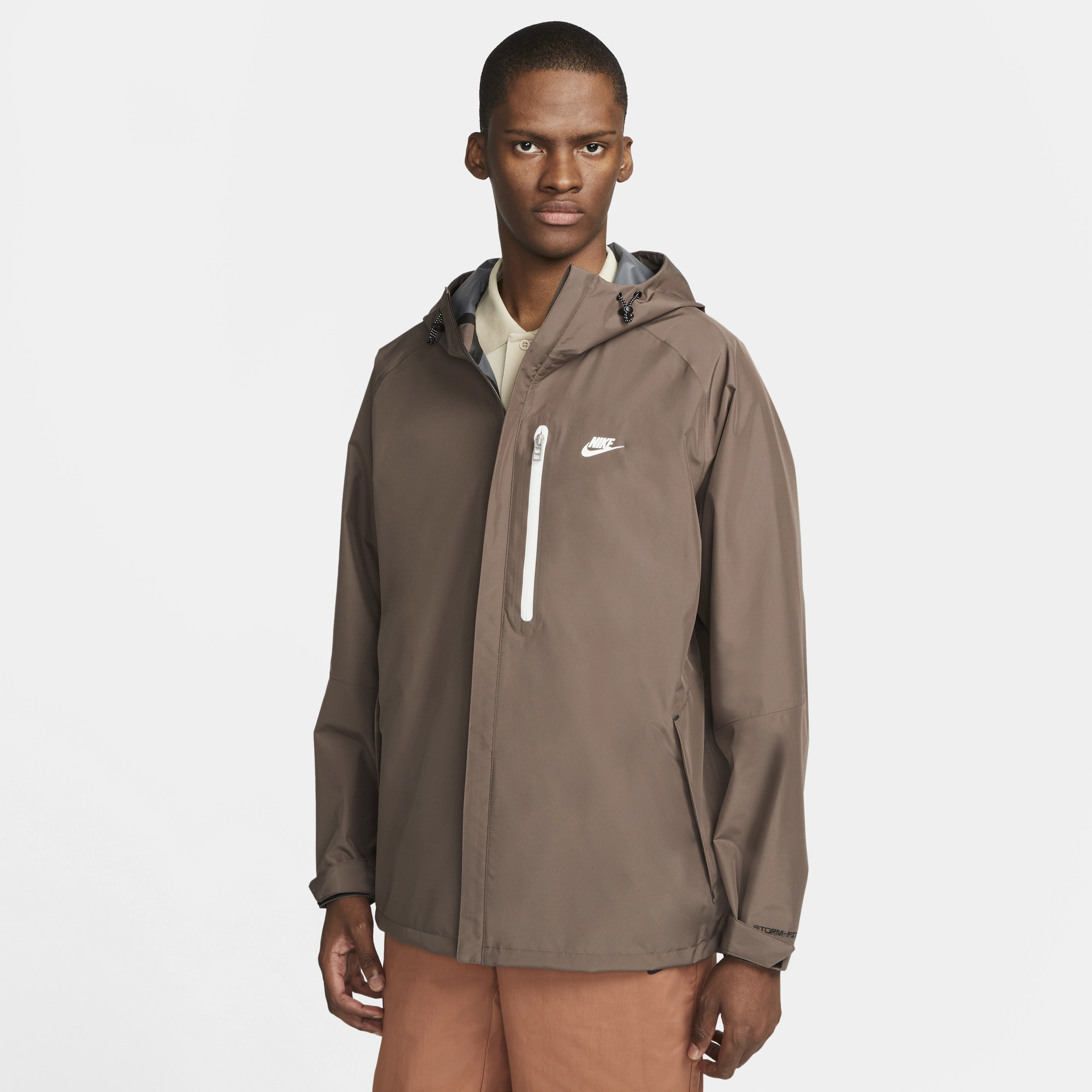 Nike Sportswear Storm-Fit Legacy Jacket 'Brown' Cool Climate Elasticized Waist